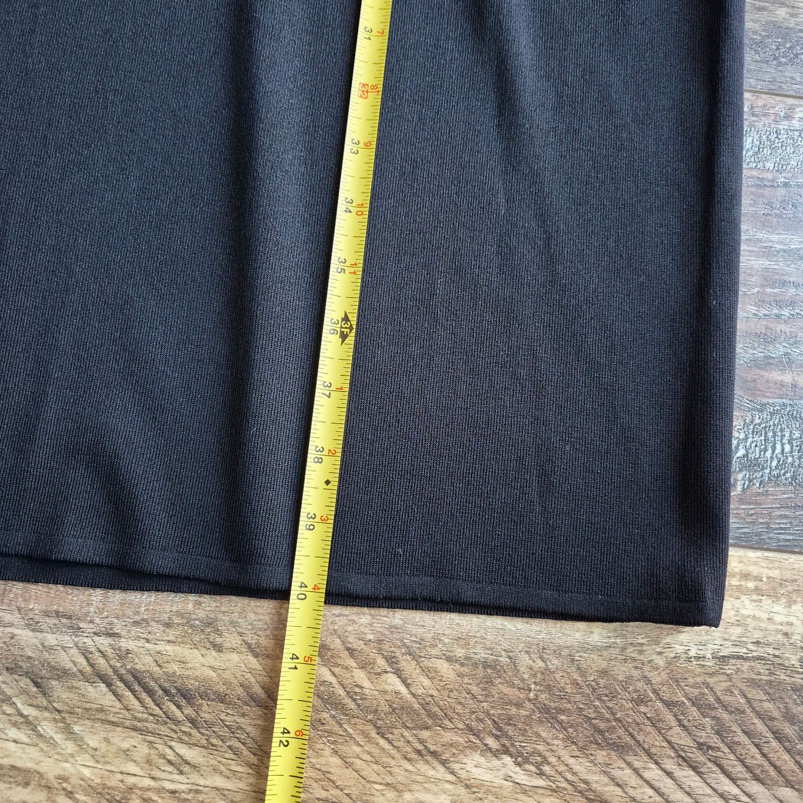 NWT Exclusively Misook Size L Empire Waist Square Neck Dress Cap Sleeve Black - Thumbnail 12