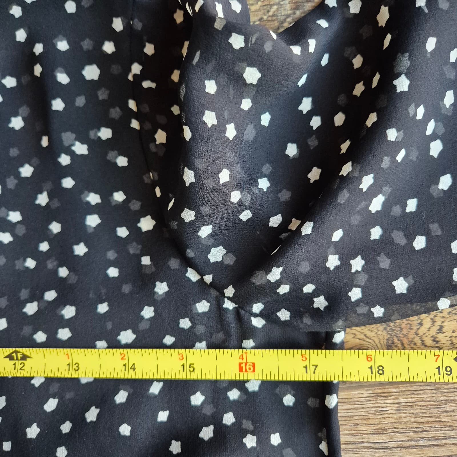 Theory Marah Starry Silk Mini Dress + Slip Long Sleeve Ruffle Hem Black Wome's 0 - Thumbnail 14