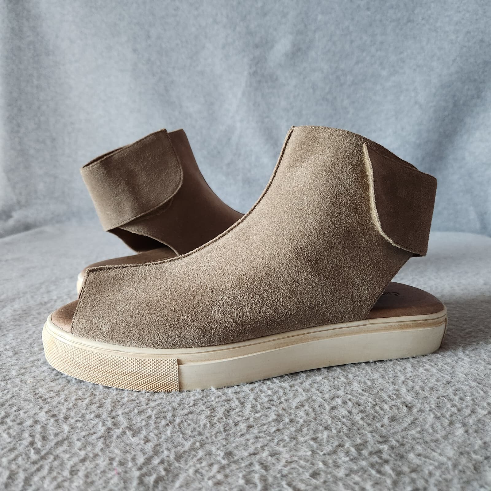 NWoB Chocolat Blu Nala Leather Platform Hi-Top Sneaker Boot Open Toe Taupe EU38 - Thumbnail 2