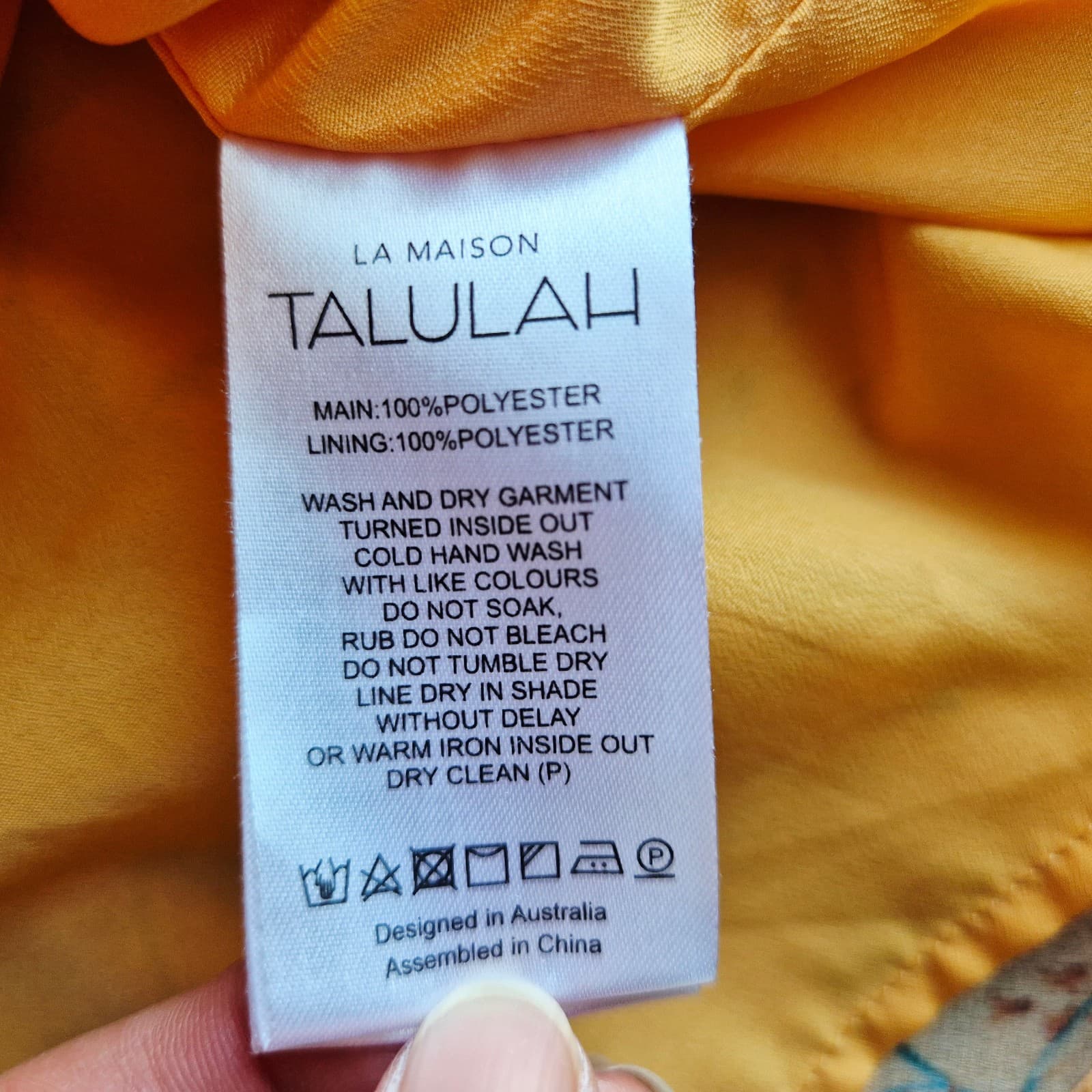 La Maison Talulah Daring Day Floral Mini Dress Ruffle Flutter Sleeve Orange Sz.L - Thumbnail 12