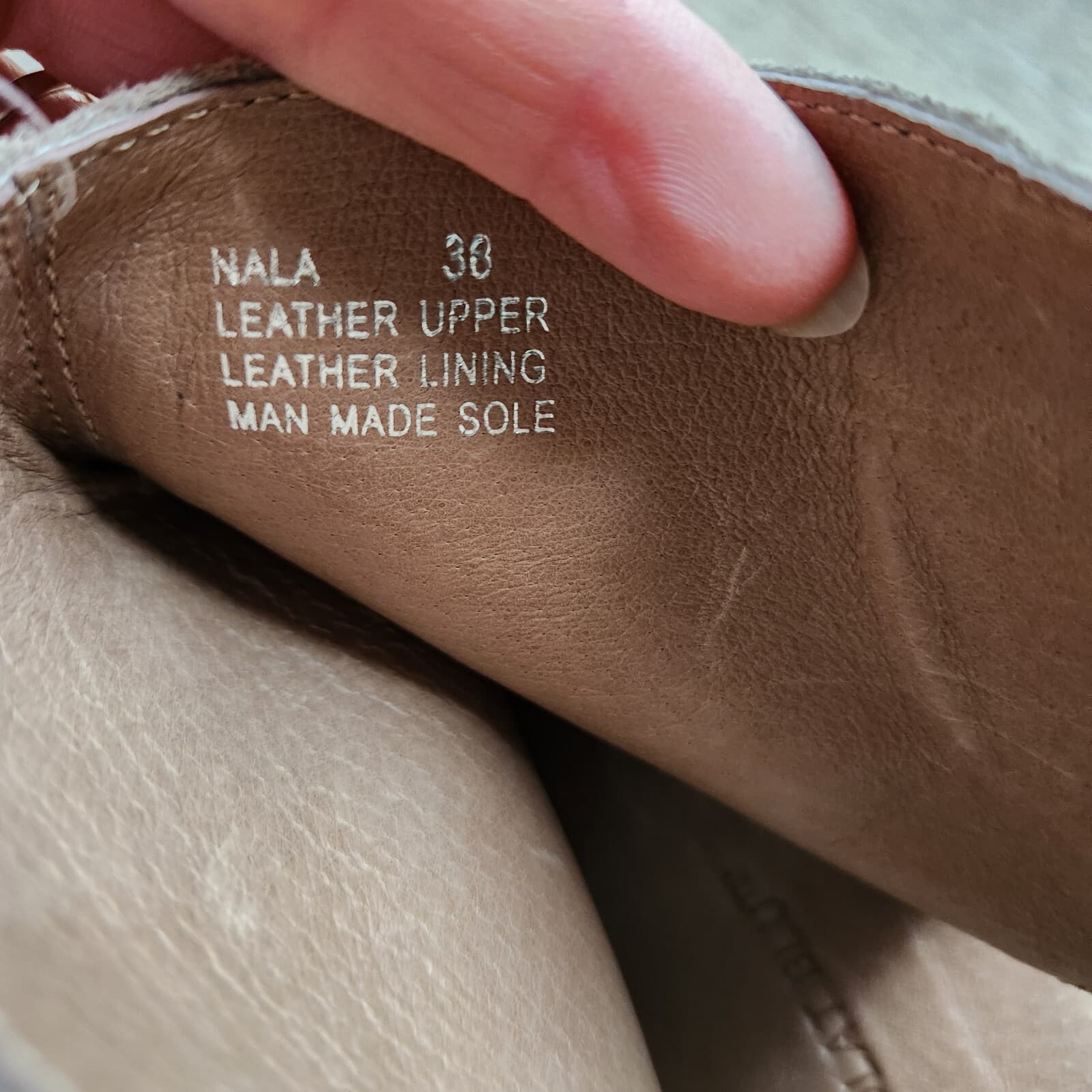 NWoB Chocolat Blu Nala Leather Platform Hi-Top Sneaker Boot Open Toe Taupe EU38 - Thumbnail 16