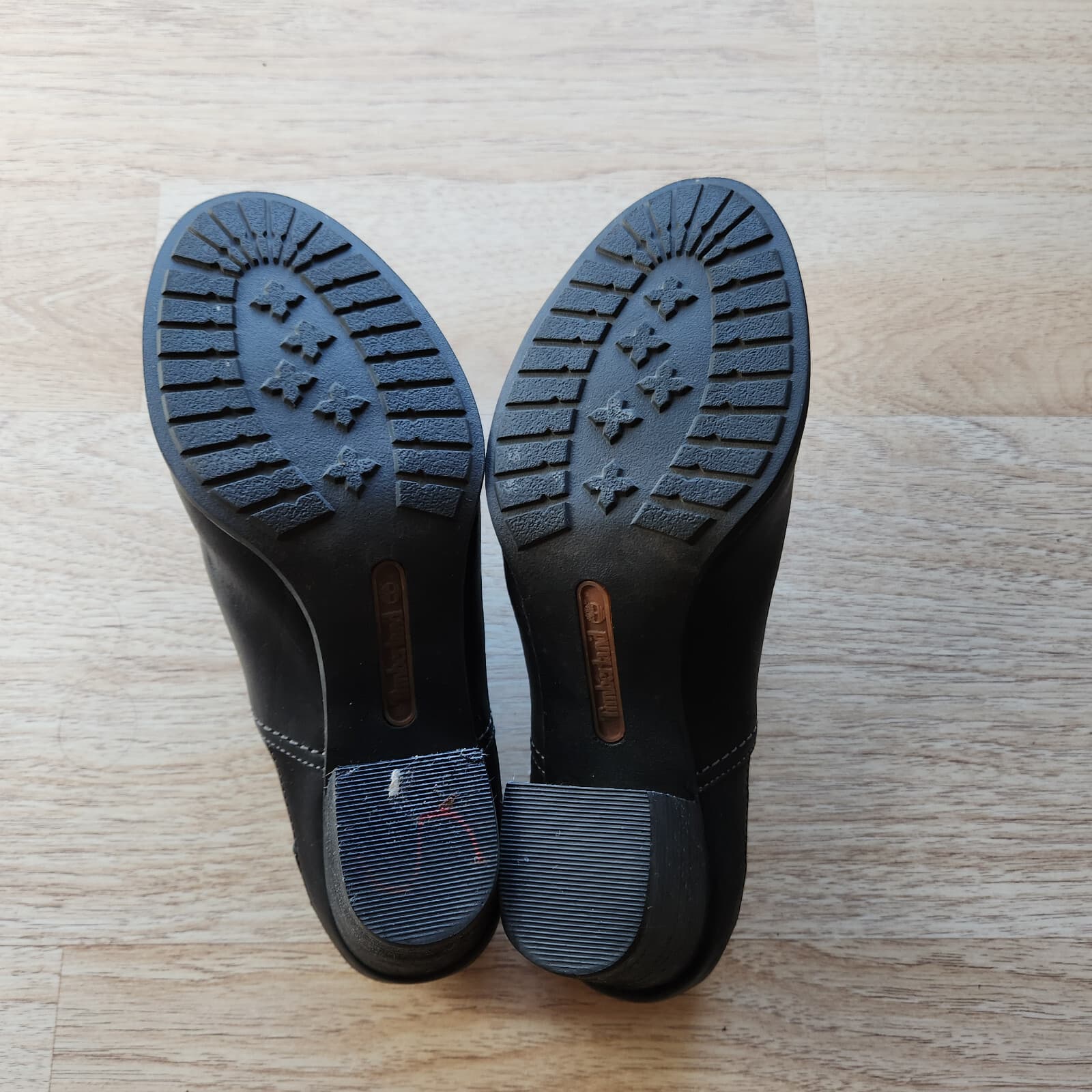 Timberland Earthkeeper Slingback Mule Wooden Block Heel Buckle Black Leather 10 - Thumbnail 9