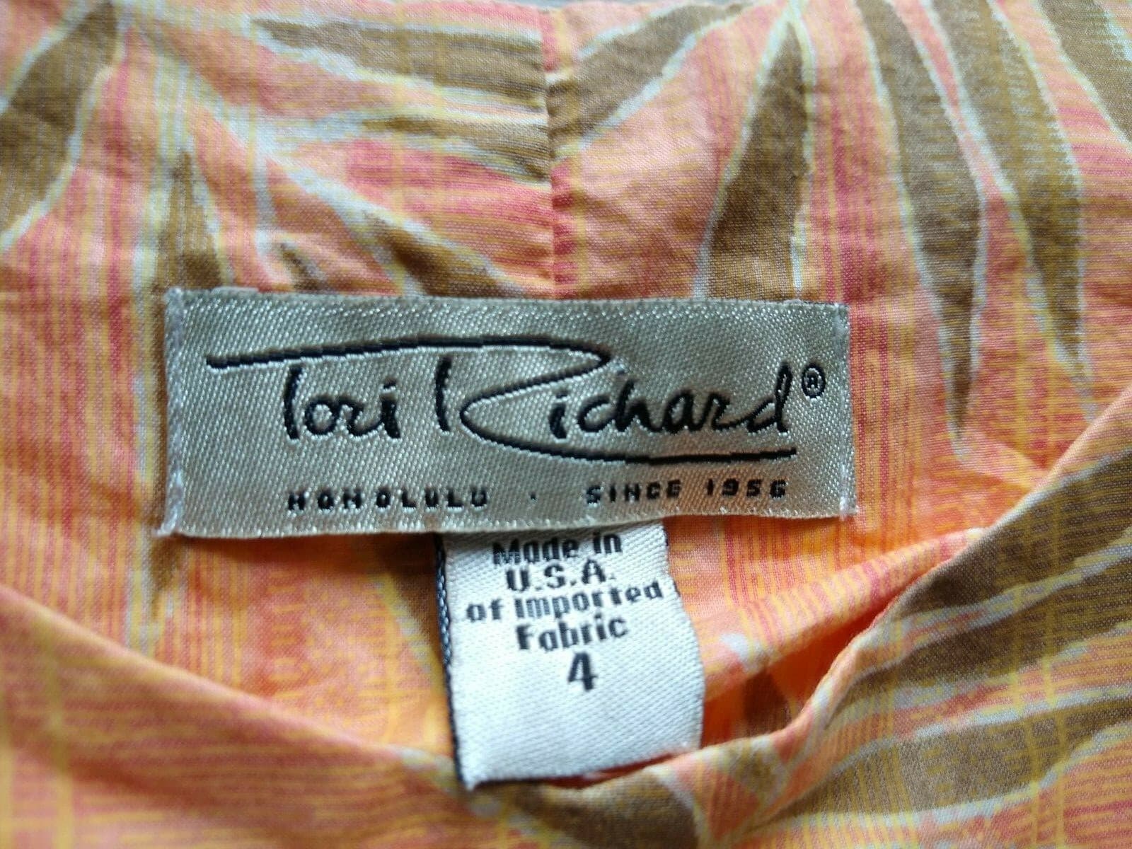 Tori Richard Honolulu Hawaii Cotton Shift Dress Sleeveless Pineapple Print Sz.4 - Thumbnail 6