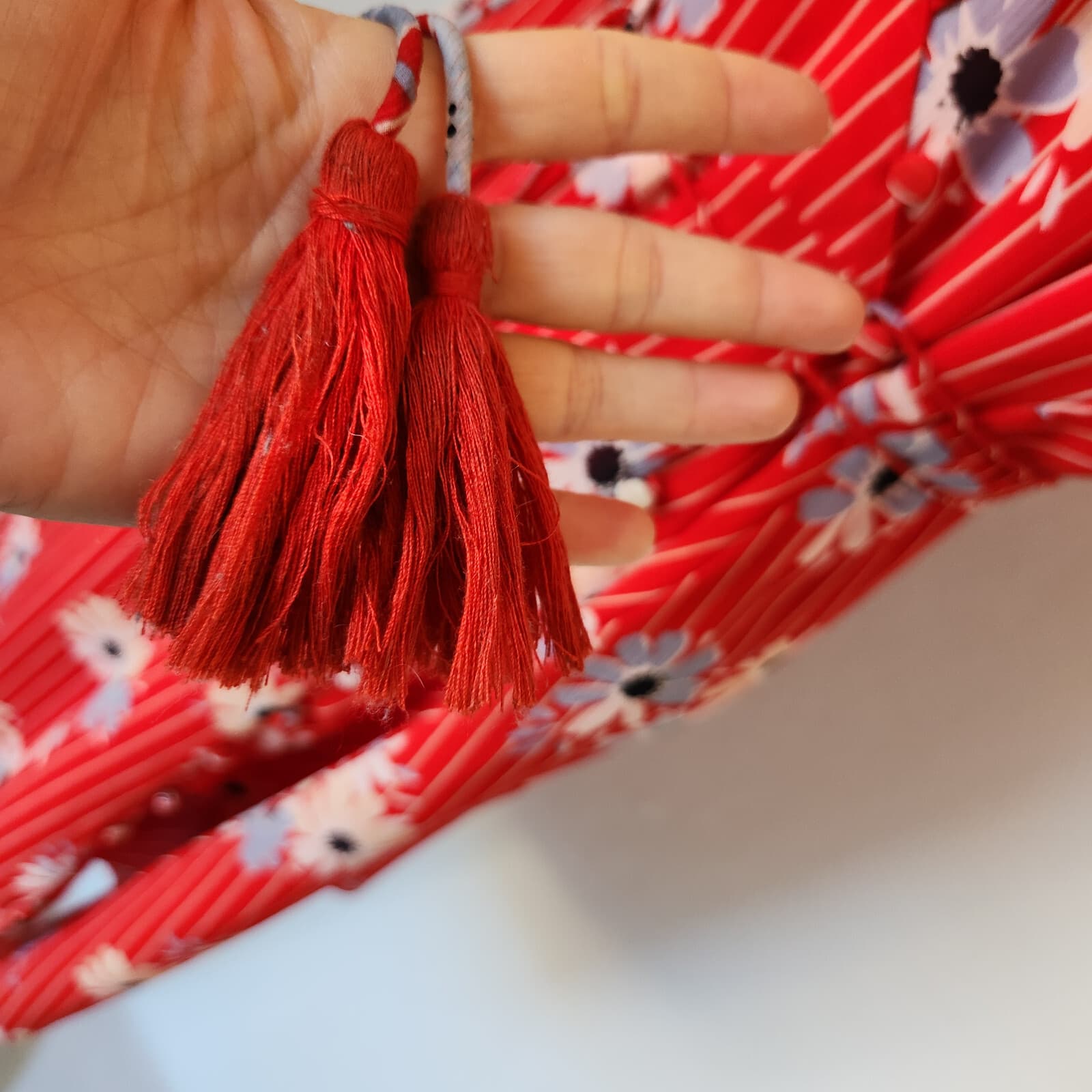 Madewell Daisy Society Button Wrap Mini Dress Short Sleeve Tie-Waist Red Sz.12 - Thumbnail 9