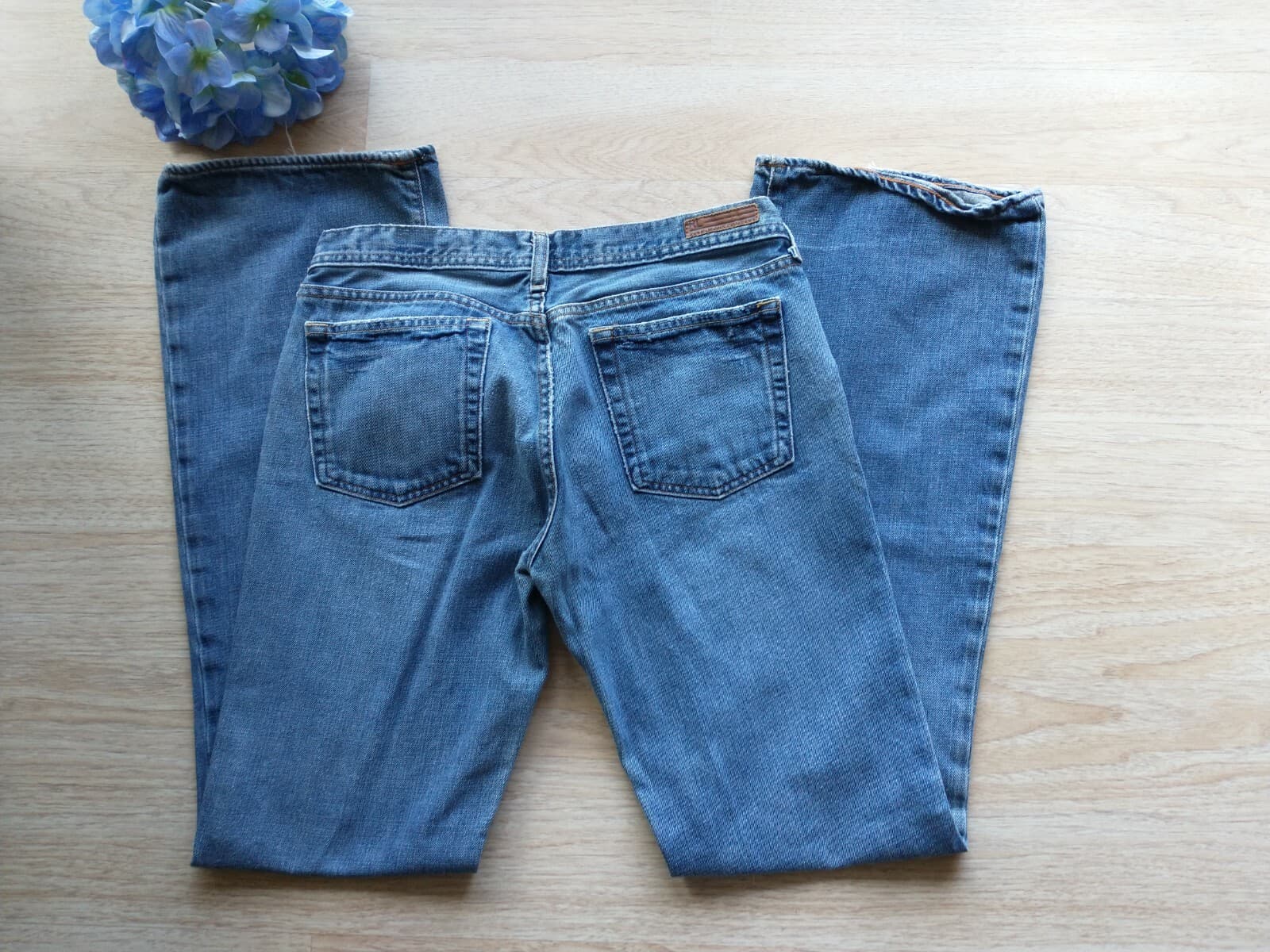 Polo Ralph Lauren Whitney Women Boot Cut Jeans Distressed Blue Sz.10x34 - Thumbnail 9