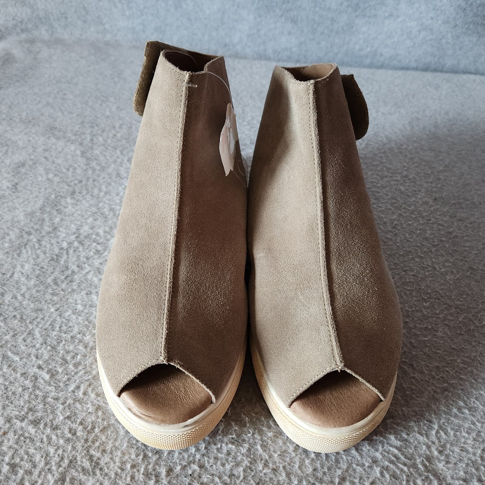 NWoB Chocolat Blu Nala Leather Platform Hi-Top Sneaker Boot Open Toe Taupe EU38 - Thumbnail 5