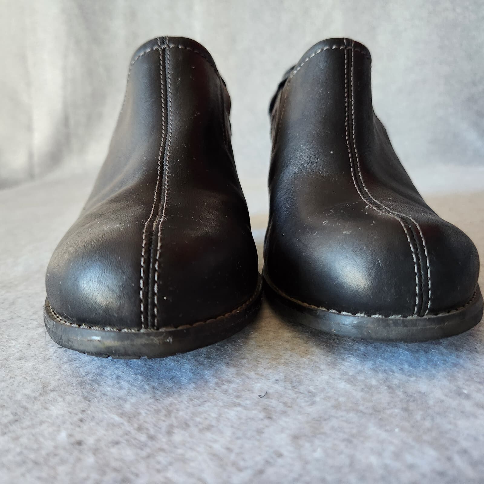 Timberland Earthkeeper Slingback Mule Wooden Block Heel Buckle Black Leather 10 - Thumbnail 6
