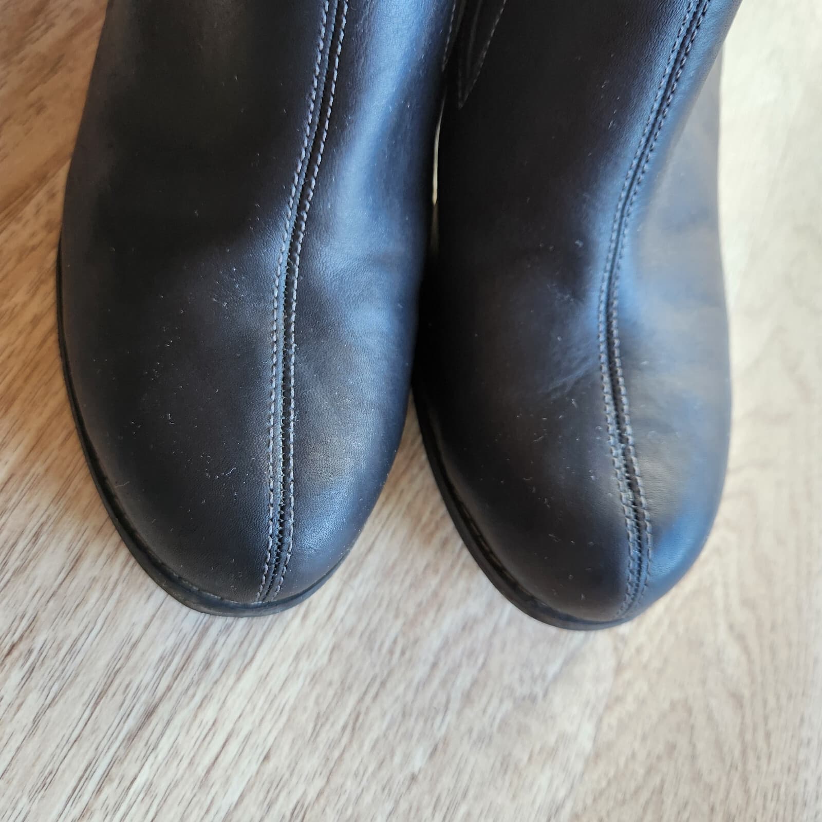Timberland Earthkeeper Slingback Mule Wooden Block Heel Buckle Black Leather 10 - Thumbnail 4