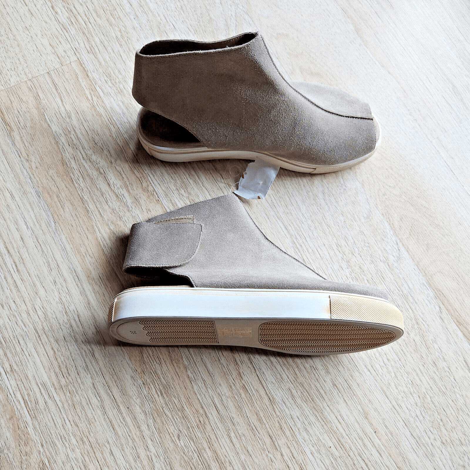 NWoB Chocolat Blu Nala Leather Platform Hi-Top Sneaker Boot Open Toe Taupe EU38 - Thumbnail 4
