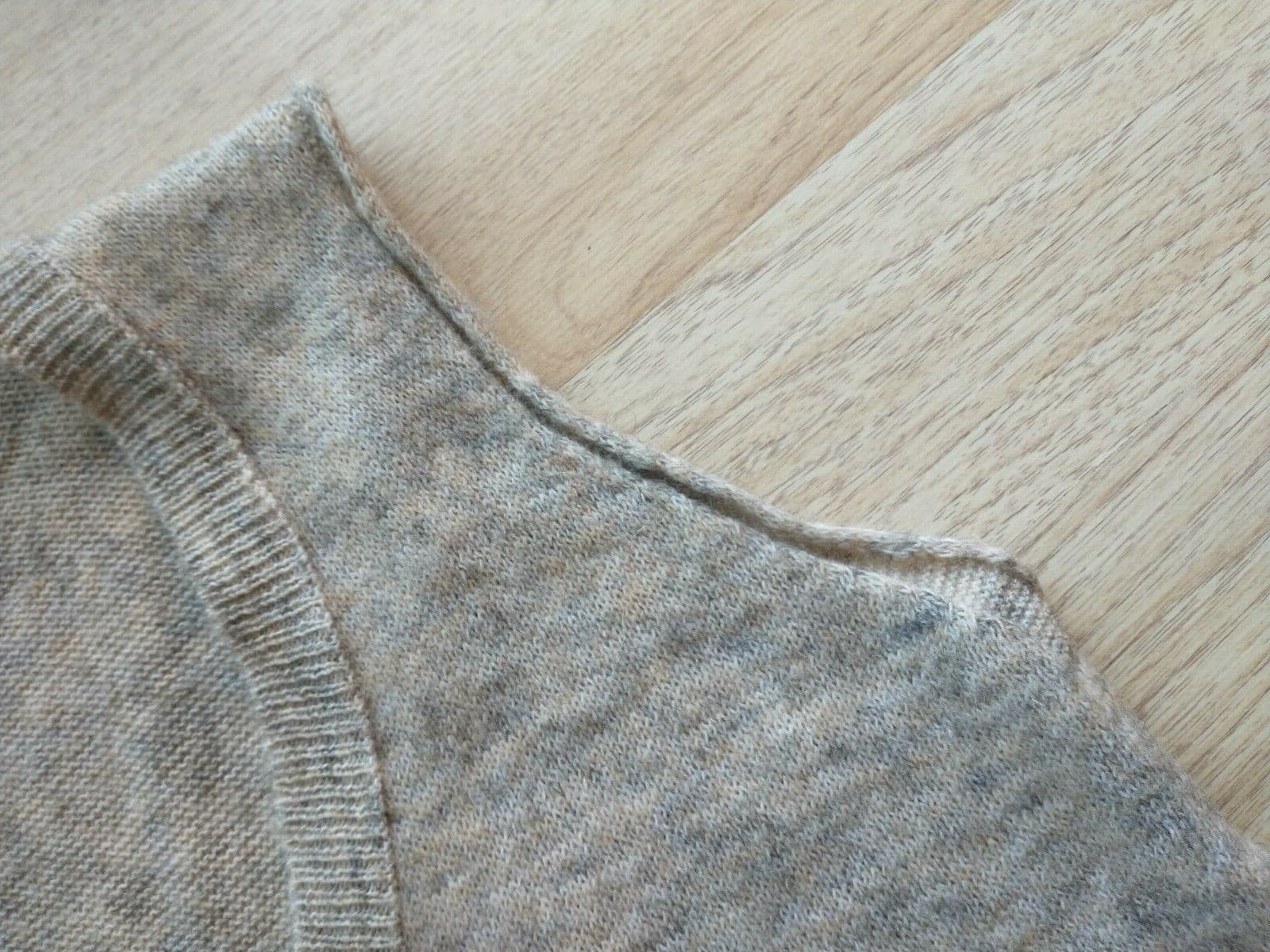 ZARA KNIT Wool Blend Tank Top Dress Side Slit Sleeveless Hi-Low V-neck Brown M - Thumbnail 5