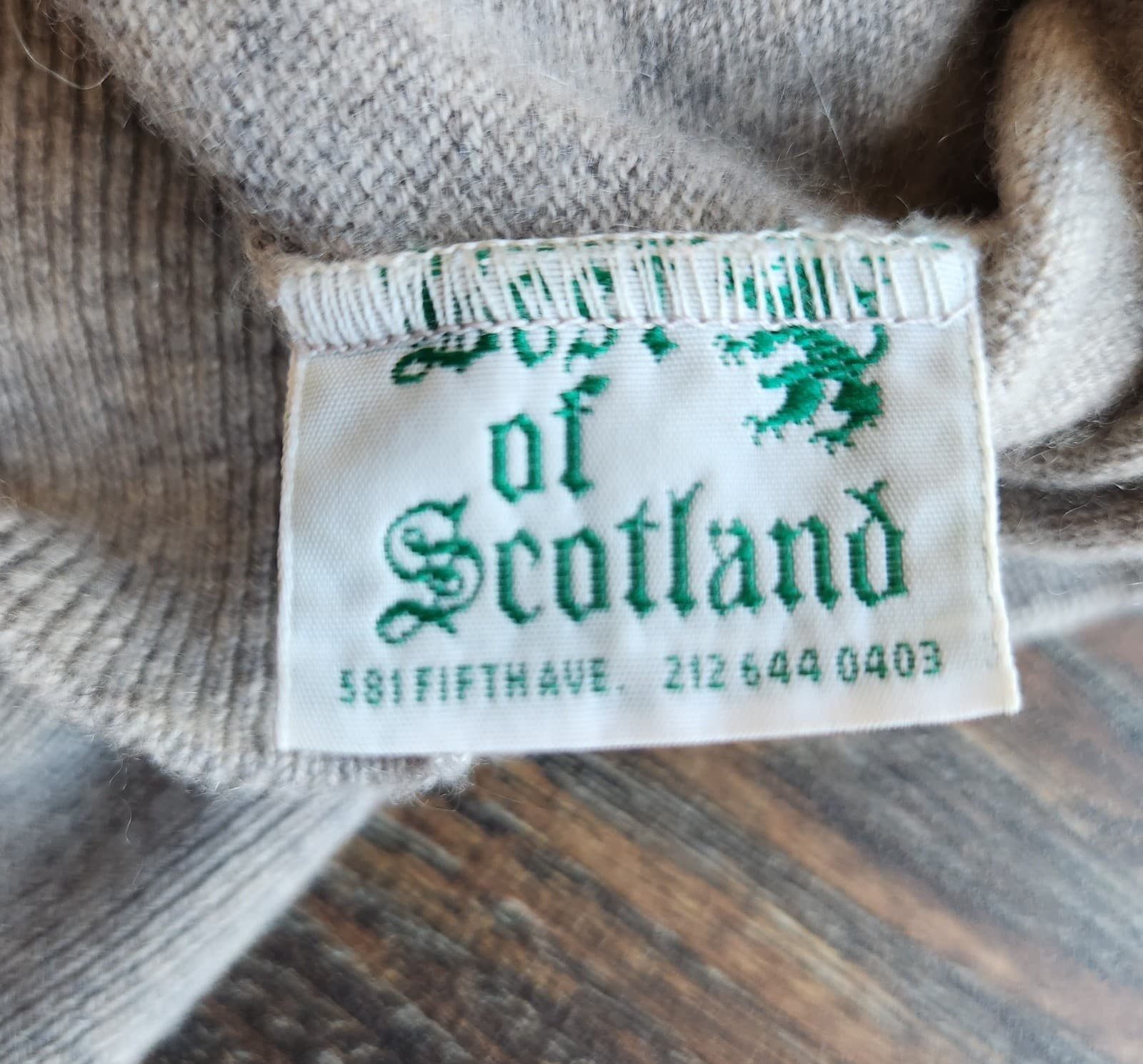 Vintage Best of Scotland 100% Pure Cashmere 1-Ply Crewneck Sweater Gray Women 38 - Thumbnail 6
