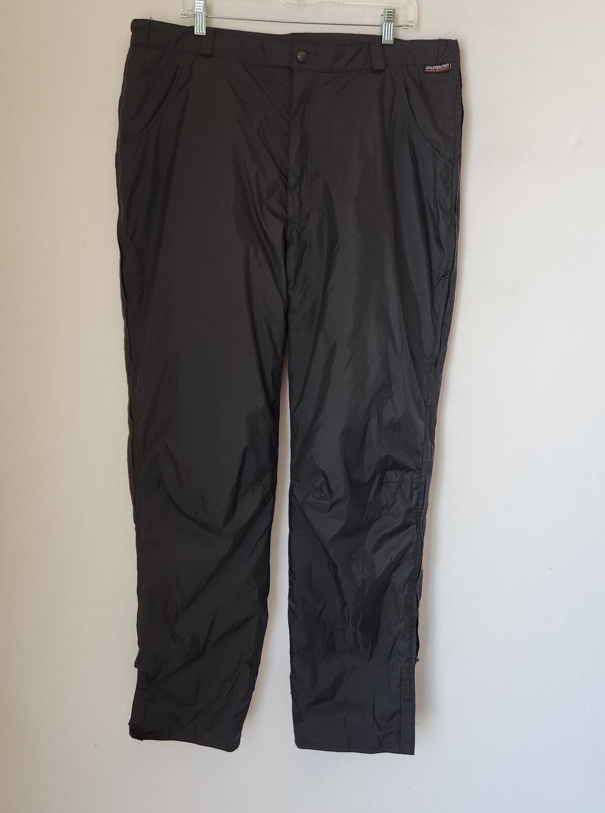 OLYMPIA Moto Sports Insulated Over Pants Leg-Zipper Waterproof Black Men's 38 - Thumbnail 3