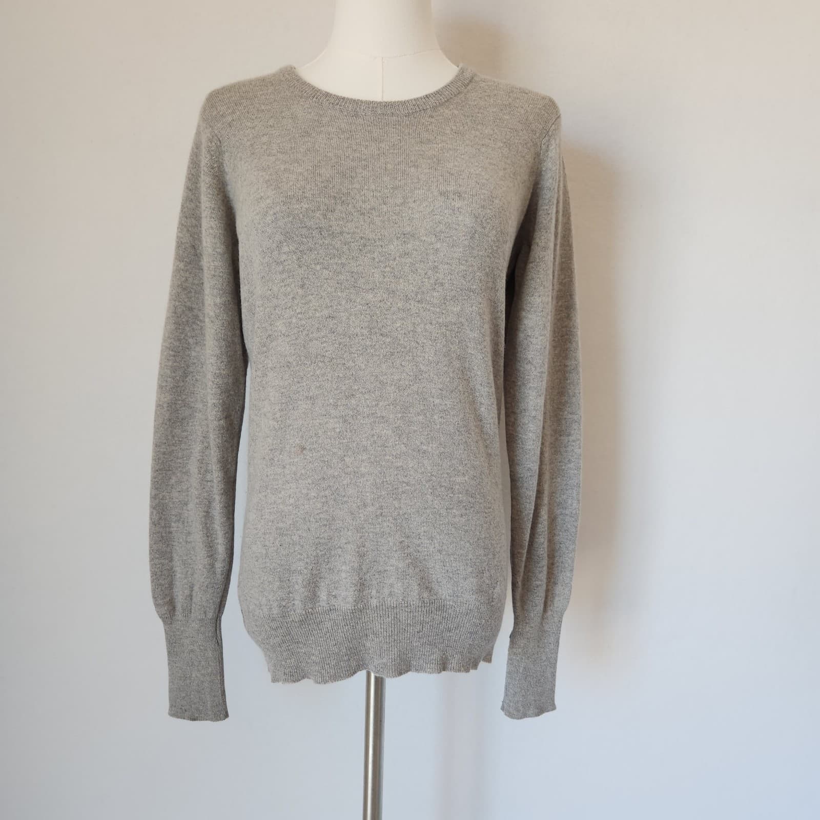 Vintage Best of Scotland 100% Pure Cashmere 1-Ply Crewneck Sweater Gray Women 38 - Thumbnail 3
