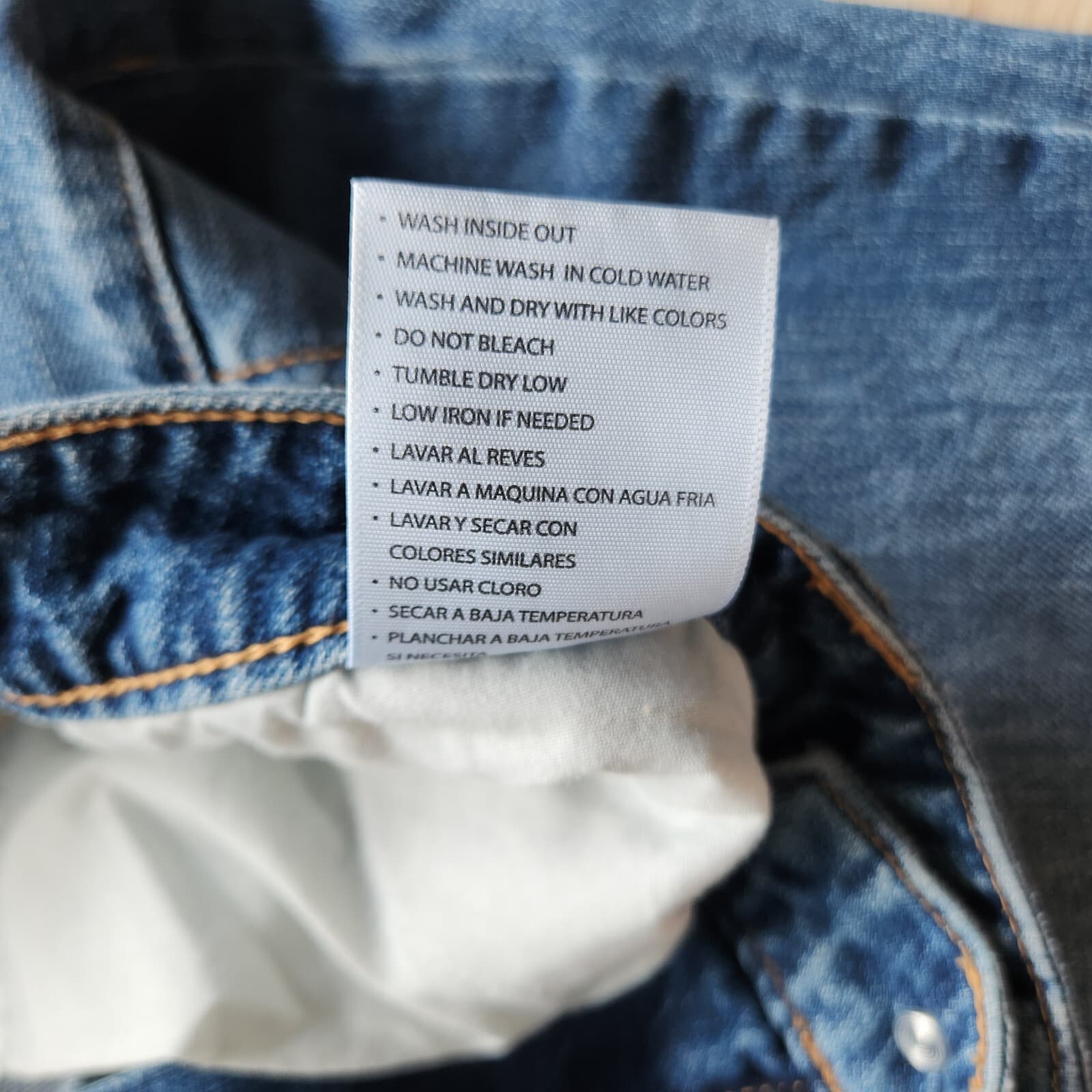 Kancan Bobbie Ultra High Rise Straight Leg Jean Distress Marbled Wash Blue 11/29 - Thumbnail 12