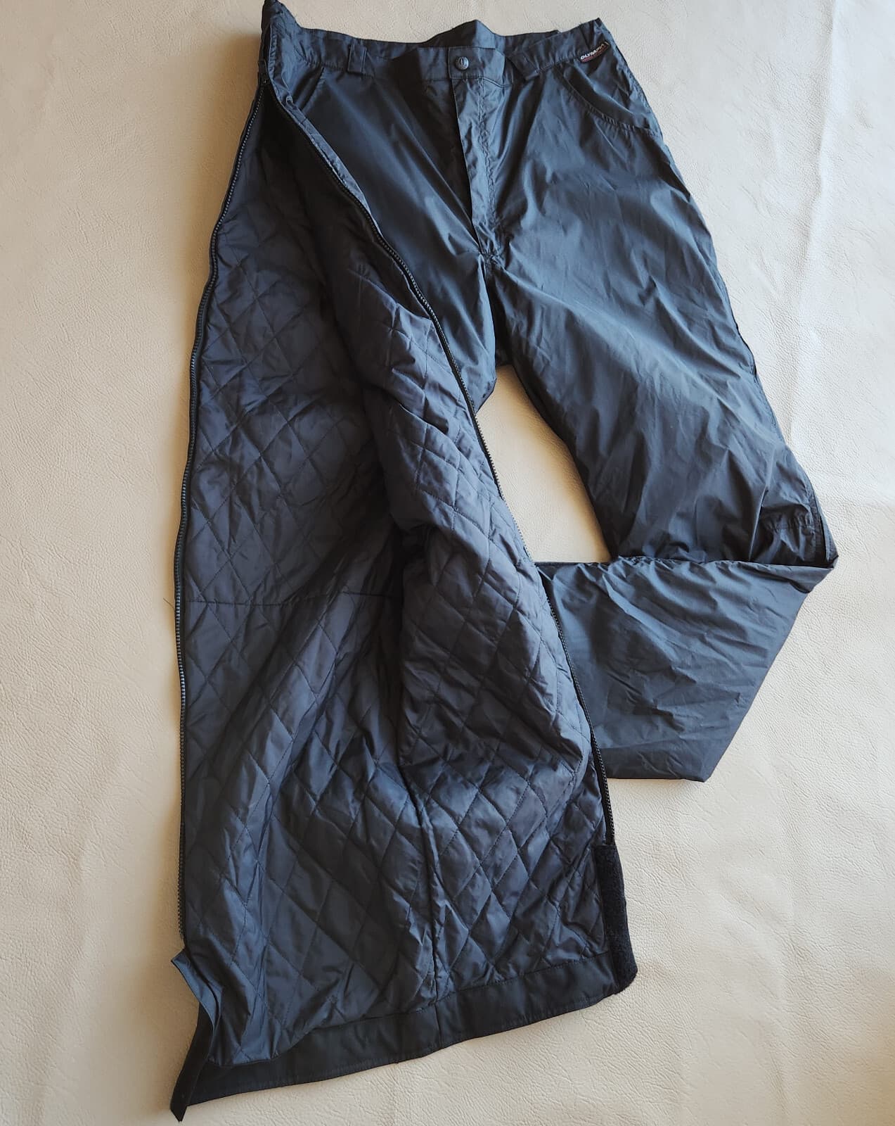 OLYMPIA Moto Sports Insulated Over Pants Leg-Zipper Waterproof Black Men's 38 - Thumbnail 2