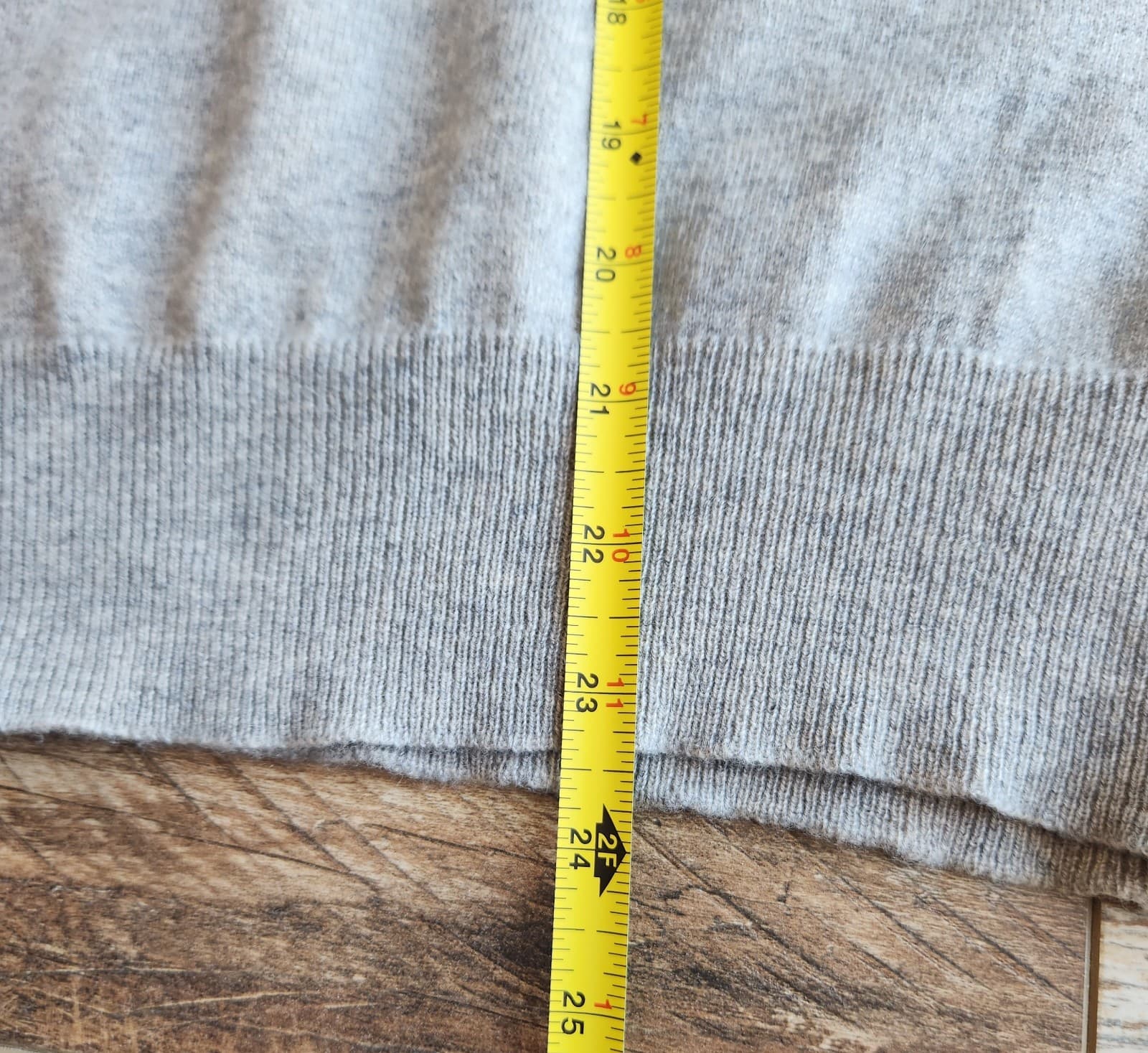 Vintage Best of Scotland 100% Pure Cashmere 1-Ply Crewneck Sweater Gray Women 38 - Thumbnail 10