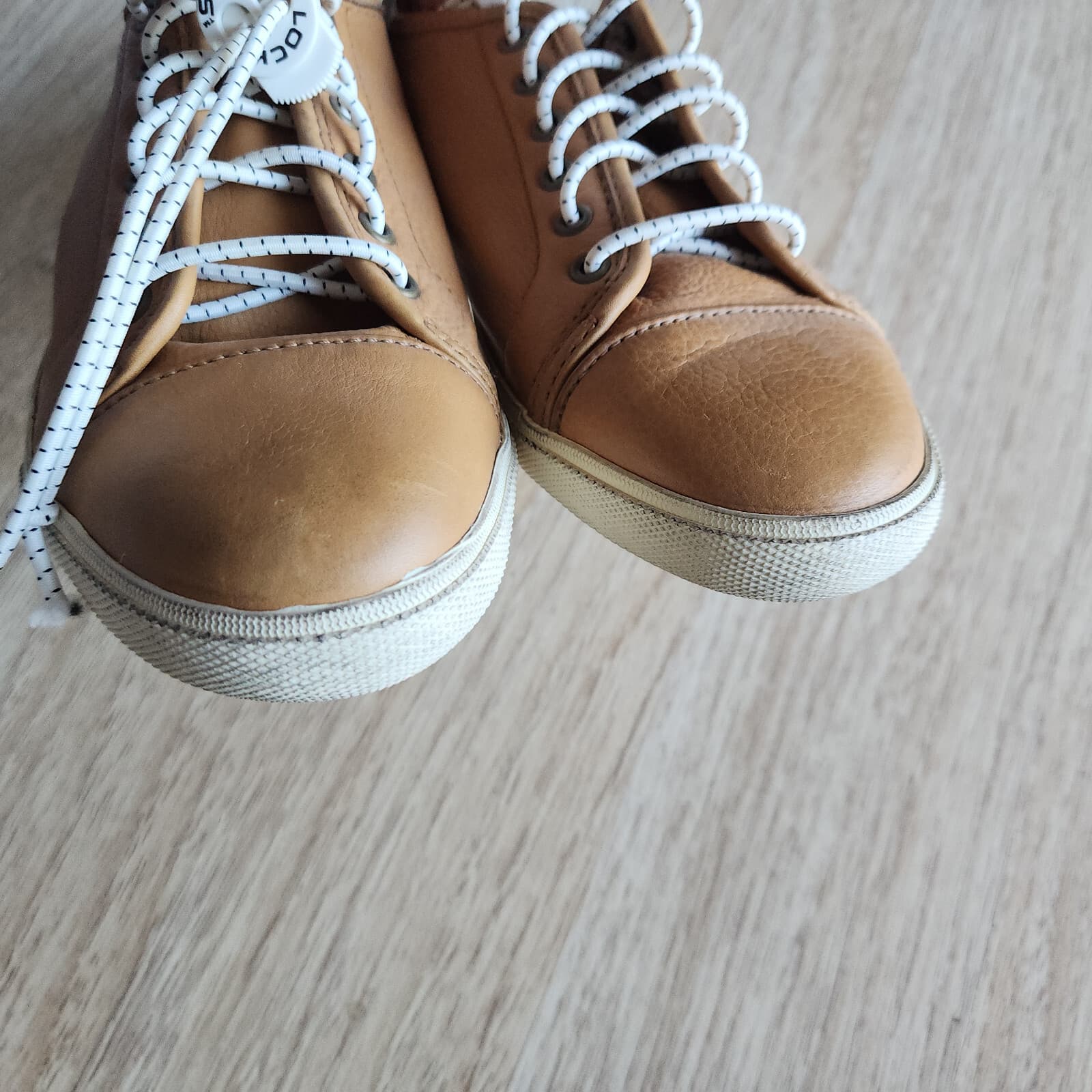 FRYE Chambers Tan Leather Low Top Lace-Up Shoes Sneakers Boy's Size 4 - Thumbnail 8