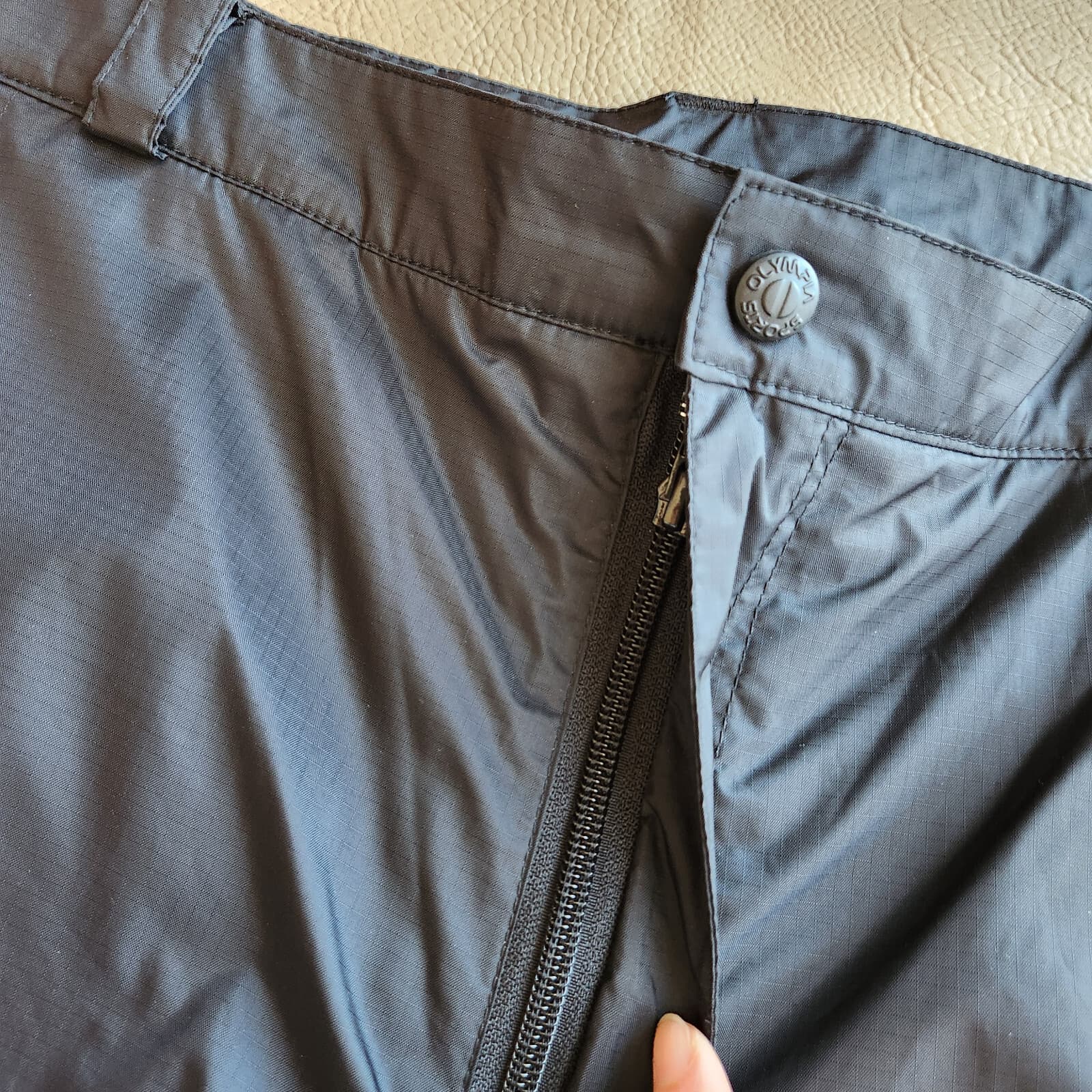 OLYMPIA Moto Sports Insulated Over Pants Leg-Zipper Waterproof Black Men's 38 - Thumbnail 6