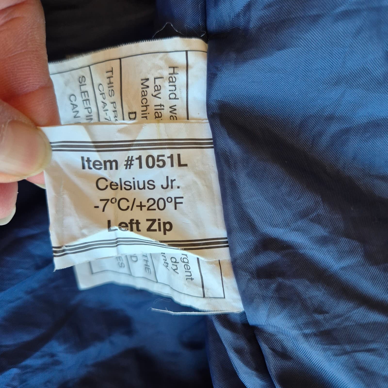 Teton Sports Celsius Junior 20°F Left Zipper Camping Sleeping Bag Blue 66"x26" - Thumbnail 10
