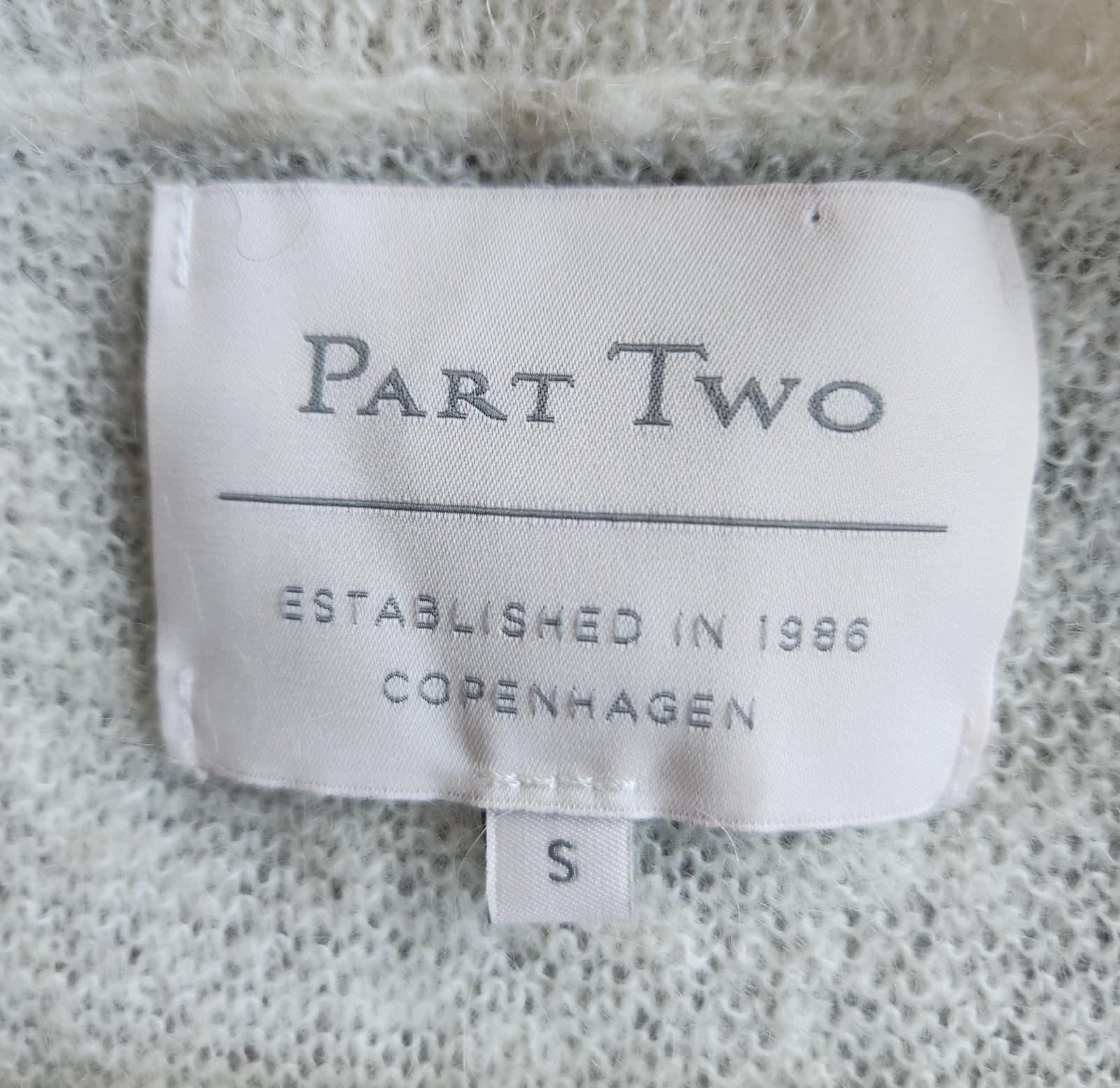 Part Two Copenhagen Oratile Pu Wool Mohair Boat Neck Sweater Colorblock Womens S - Thumbnail 6