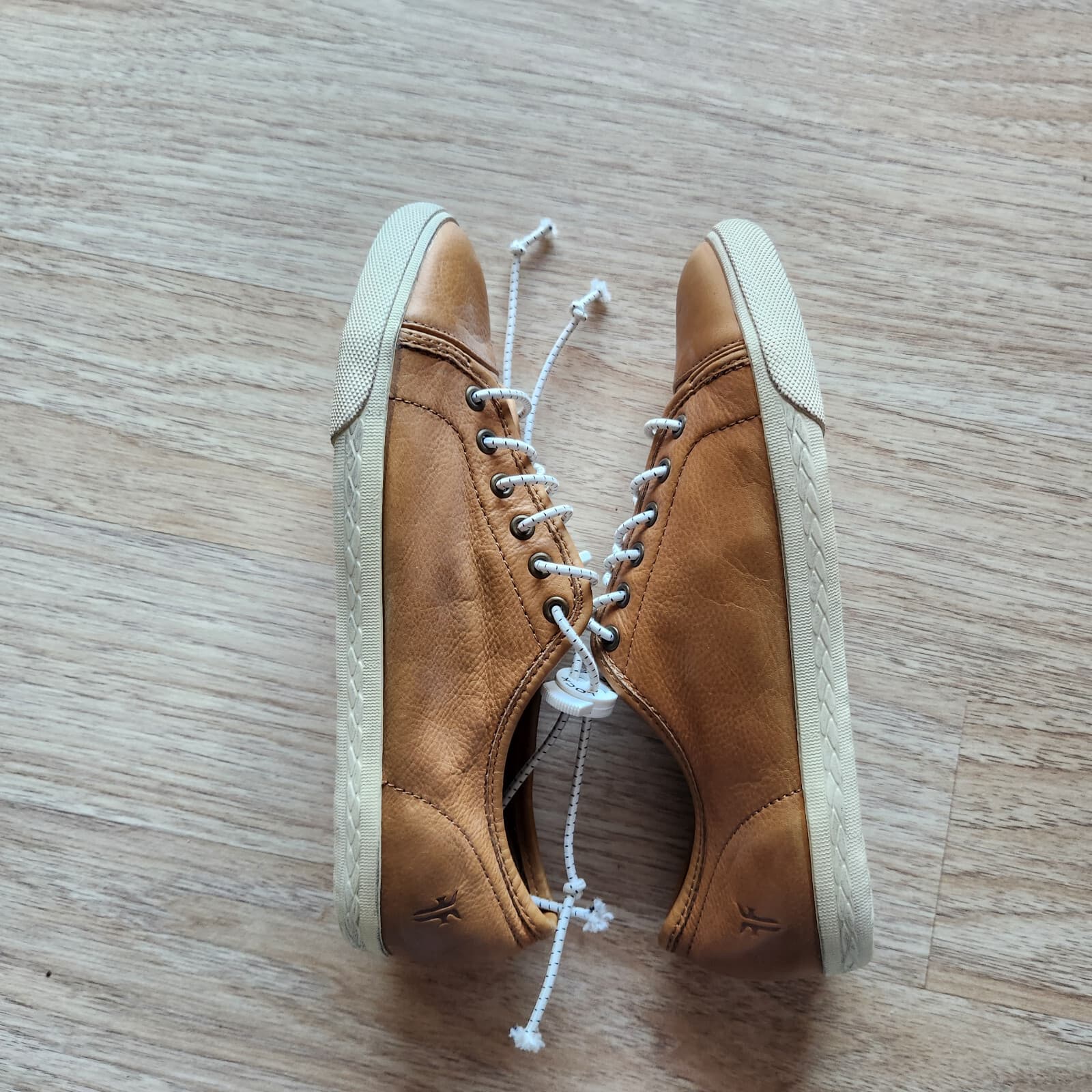 FRYE Chambers Tan Leather Low Top Lace-Up Shoes Sneakers Boy's Size 4 - Thumbnail 6