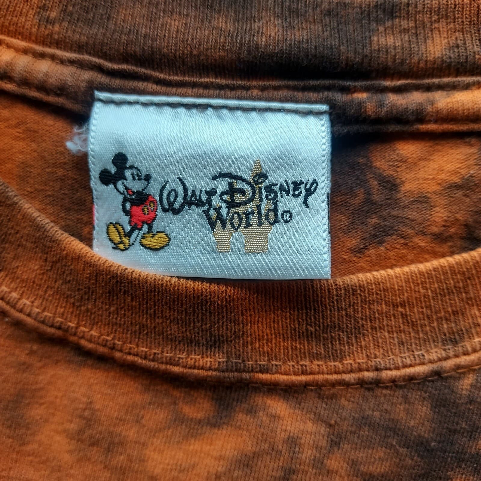 Vintage Walt Disney World Tie-Dye Kingdom Tiger T-Shirt Orange Men Chest 43" (L) - Thumbnail 3