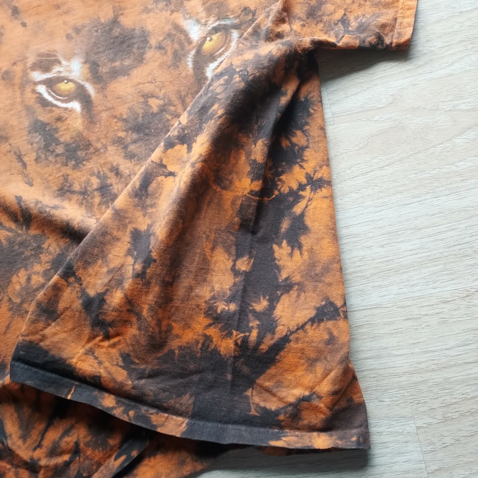 Vintage Walt Disney World Tie-Dye Kingdom Tiger T-Shirt Orange Men Chest 43" (L) - Thumbnail 6