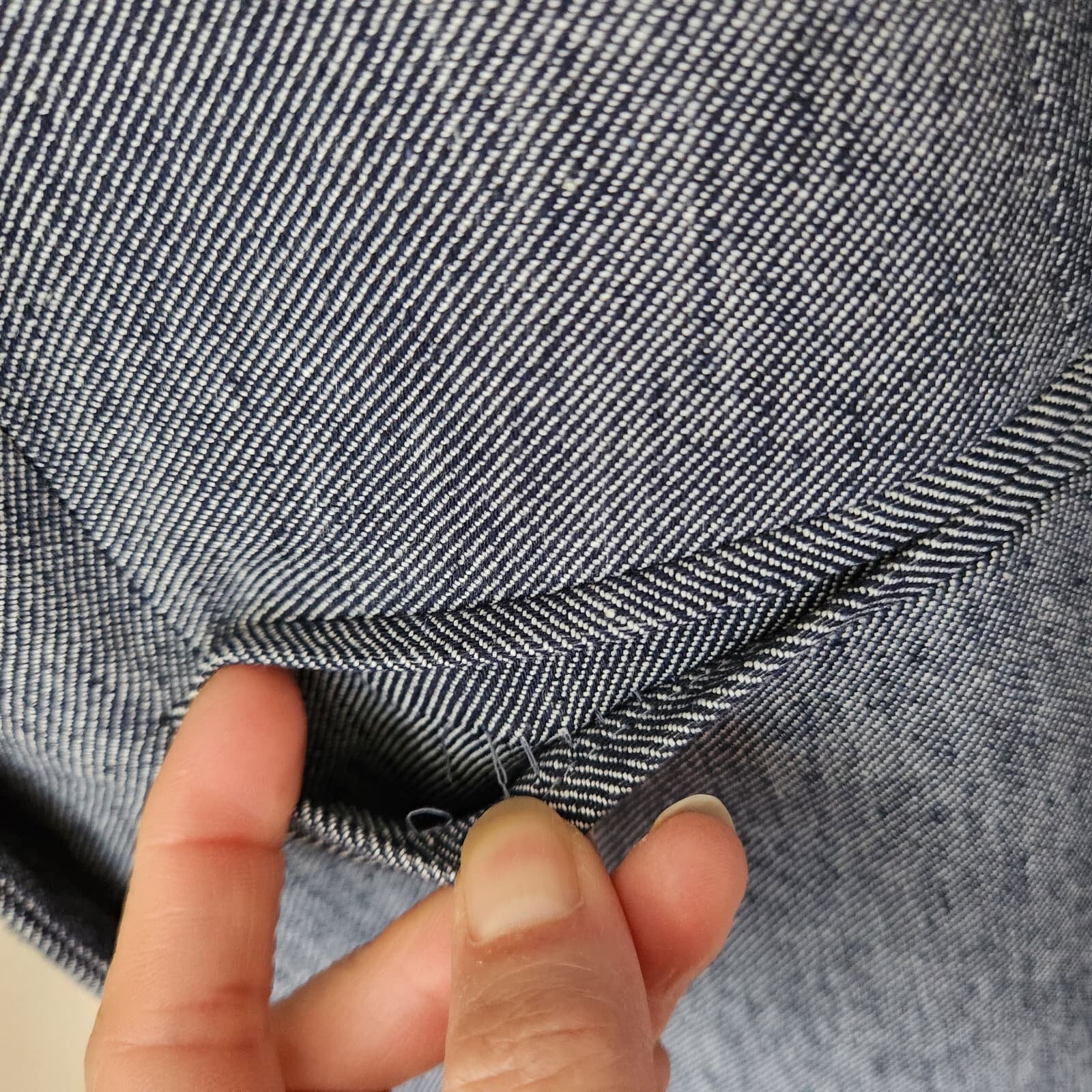NWoT Karl Lagerfeld Paris $189 Linen Cotton Double Breasted Blazer Blue Sz.12 - Thumbnail 7