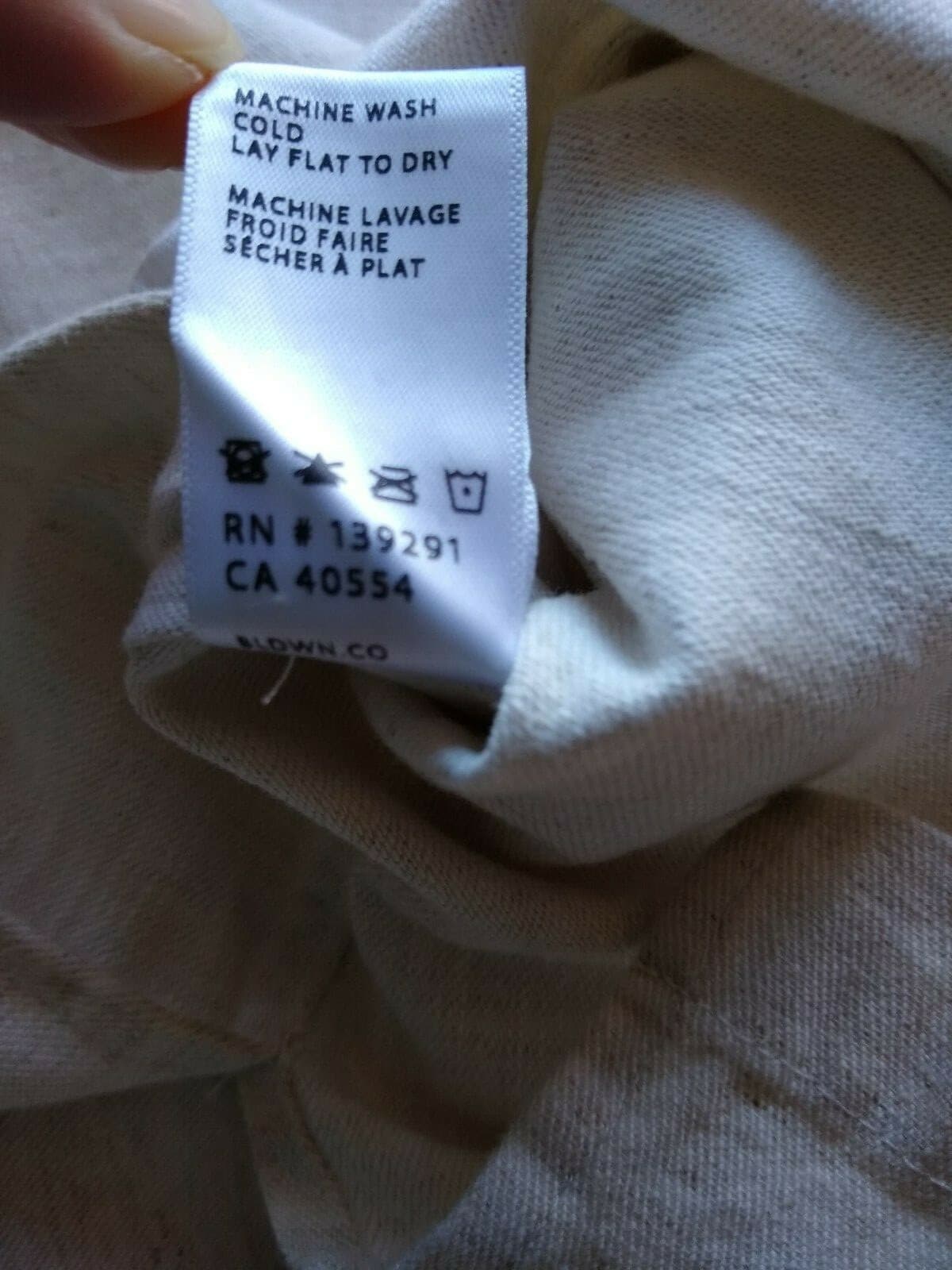 BLDWN Winters Cotton Linen Blend Top Blouse Pullover Long Sleeve Cream Sz.M - Thumbnail 10