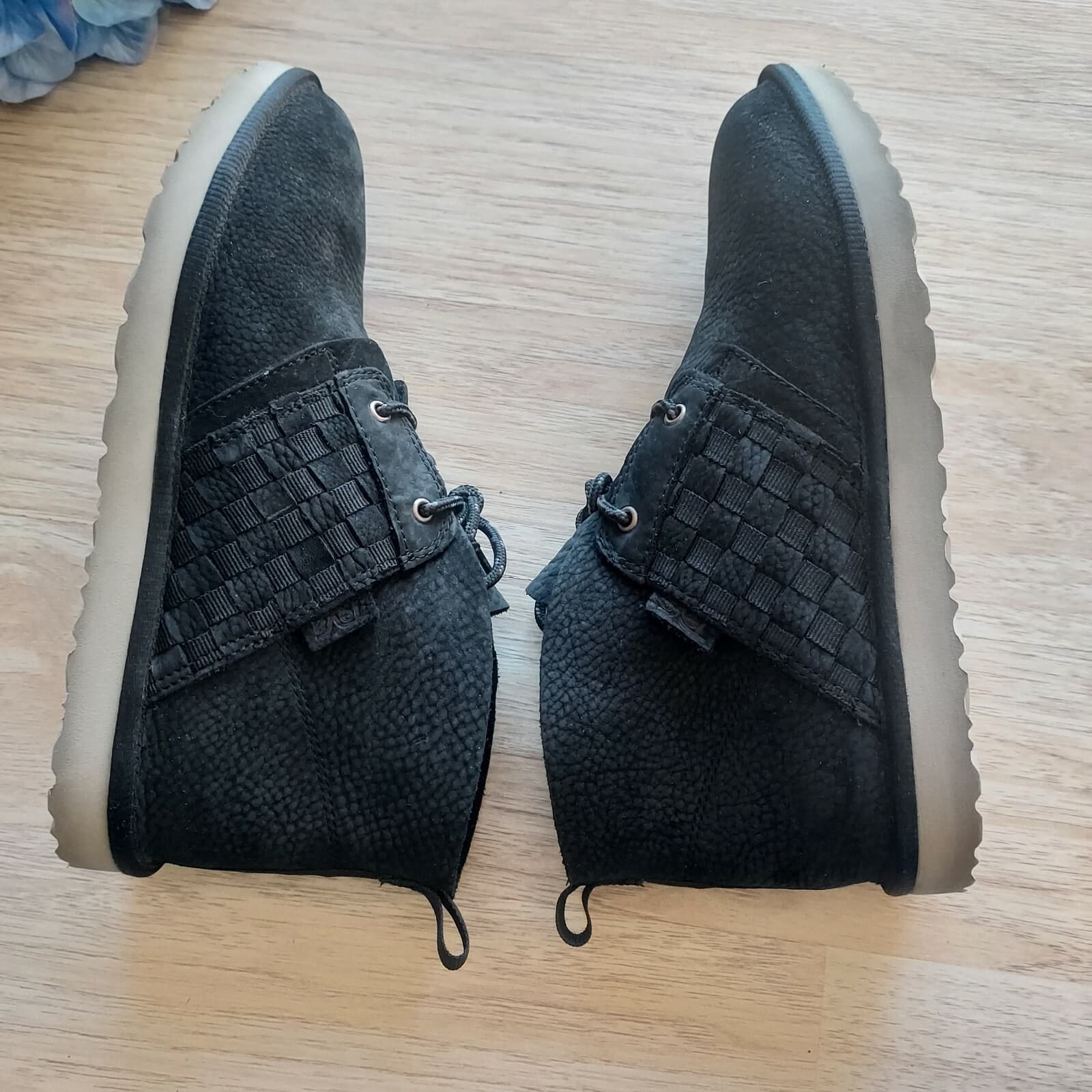 Teva Coromar Buffed Leather Suede Chukka Ankle Boots Lace-Up Black Women US6.5 - Thumbnail 4