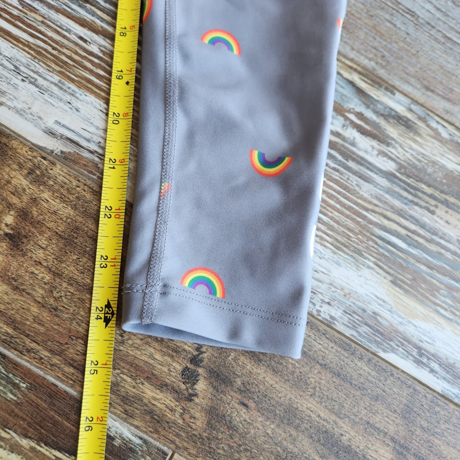 Beyond Yoga x Barre3 Rainbow Printed High Waist Legging Grey Sz.S Made in USA - Thumbnail 8