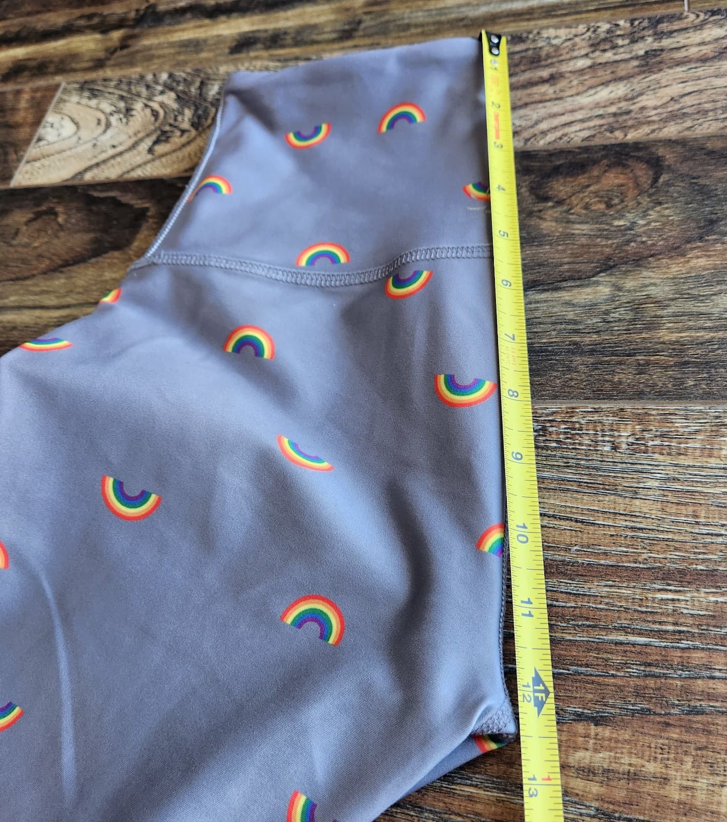 Beyond Yoga x Barre3 Rainbow Printed High Waist Legging Grey Sz.S Made in USA - Thumbnail 9