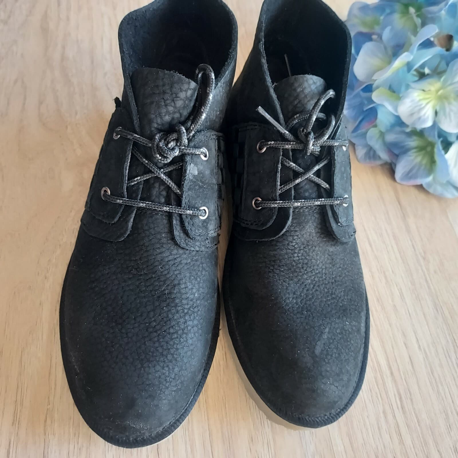 Teva Coromar Buffed Leather Suede Chukka Ankle Boots Lace-Up Black Women US6.5 - Thumbnail 7