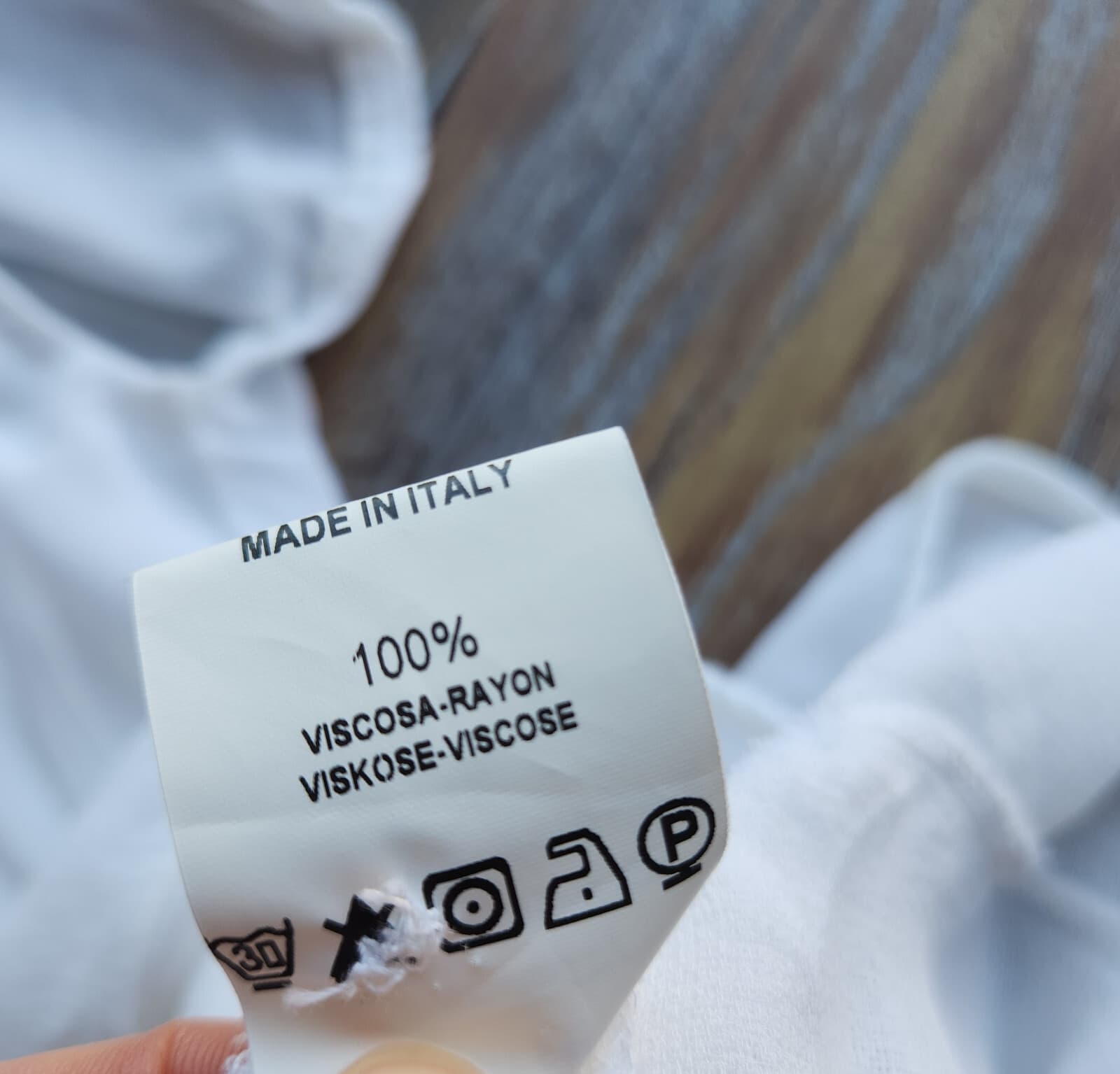 Transit Par Such Italy White Sheer Chiffon Drop-Shoulder Shirt Button-Up Sz.2 - Thumbnail 10
