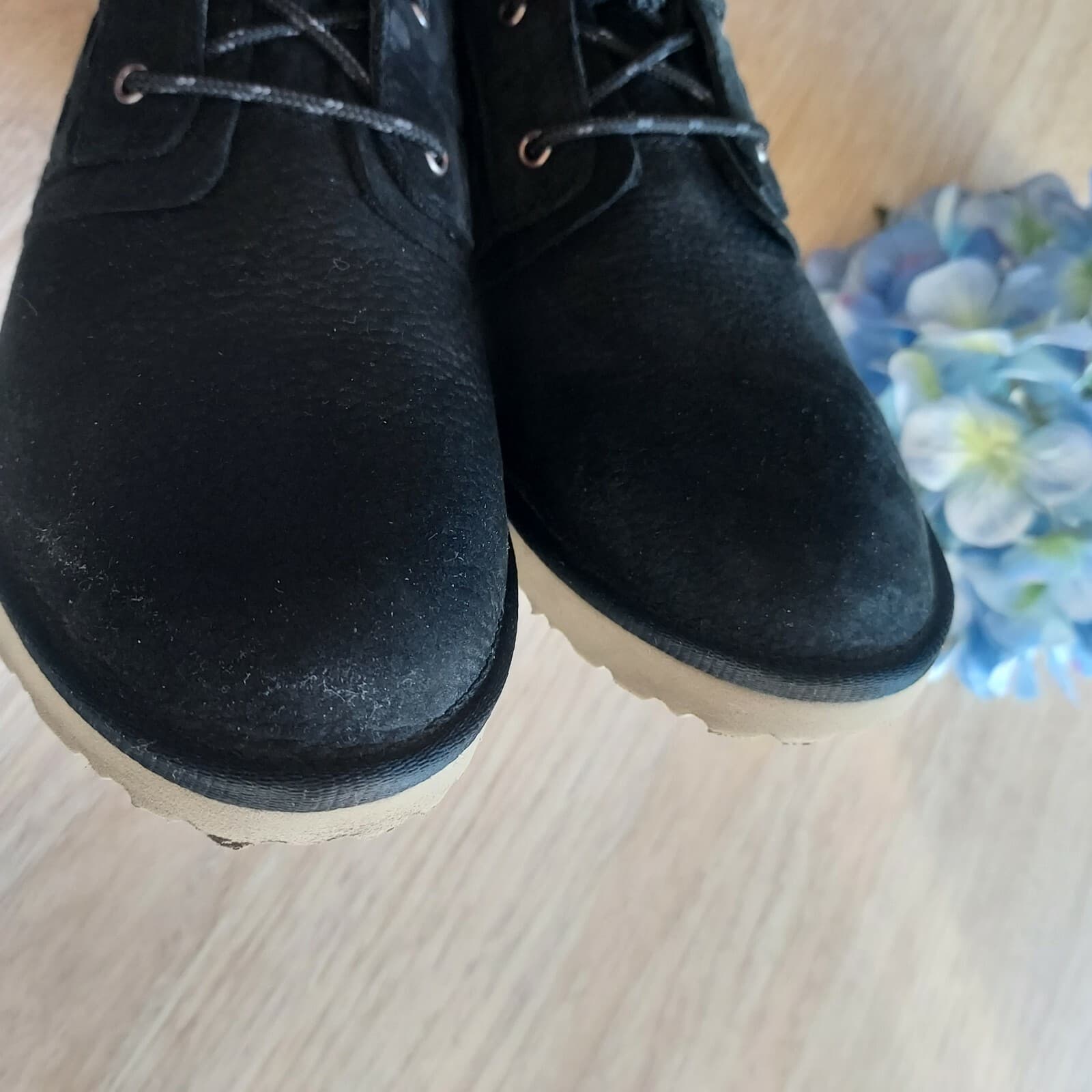 Teva Coromar Buffed Leather Suede Chukka Ankle Boots Lace-Up Black Women US6.5 - Thumbnail 8