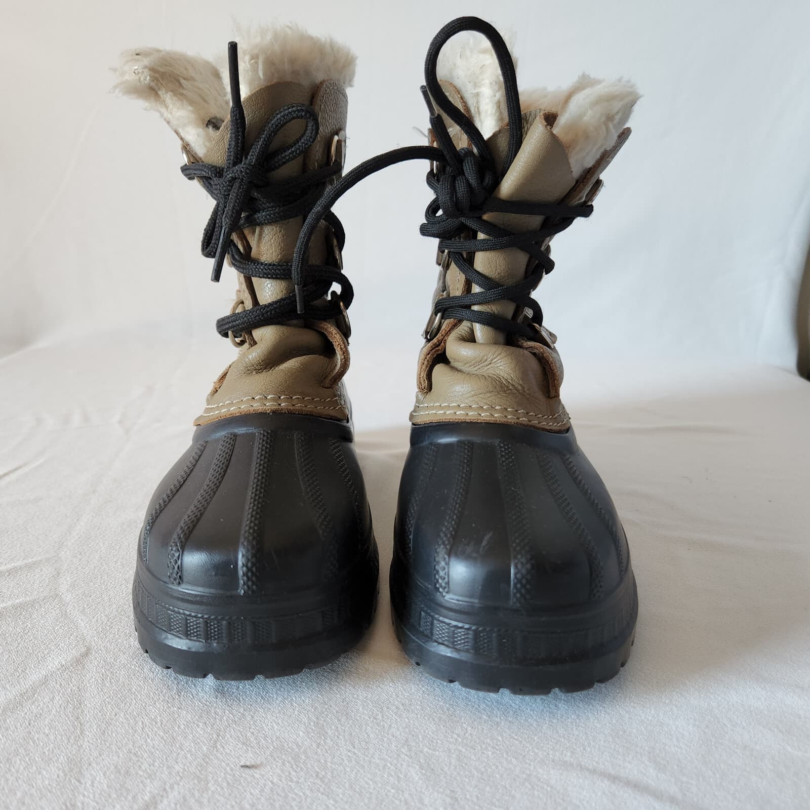 Sorel Ram Duck Leather Boots Lace-Up Removeable Lining Brown Women Sz.4 USA Made - Thumbnail 3