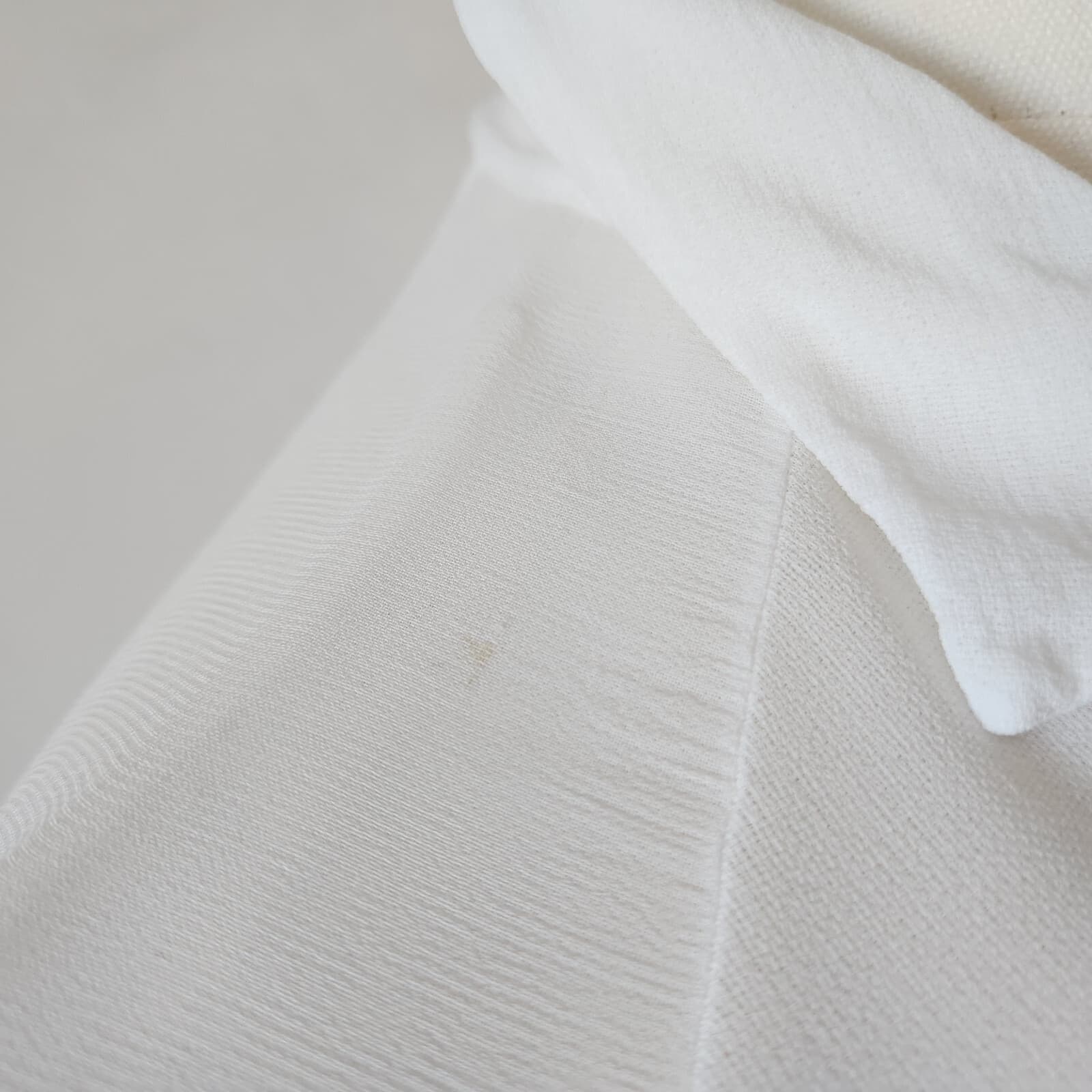 Transit Par Such Italy White Sheer Chiffon Drop-Shoulder Shirt Button-Up Sz.2 - Thumbnail 12