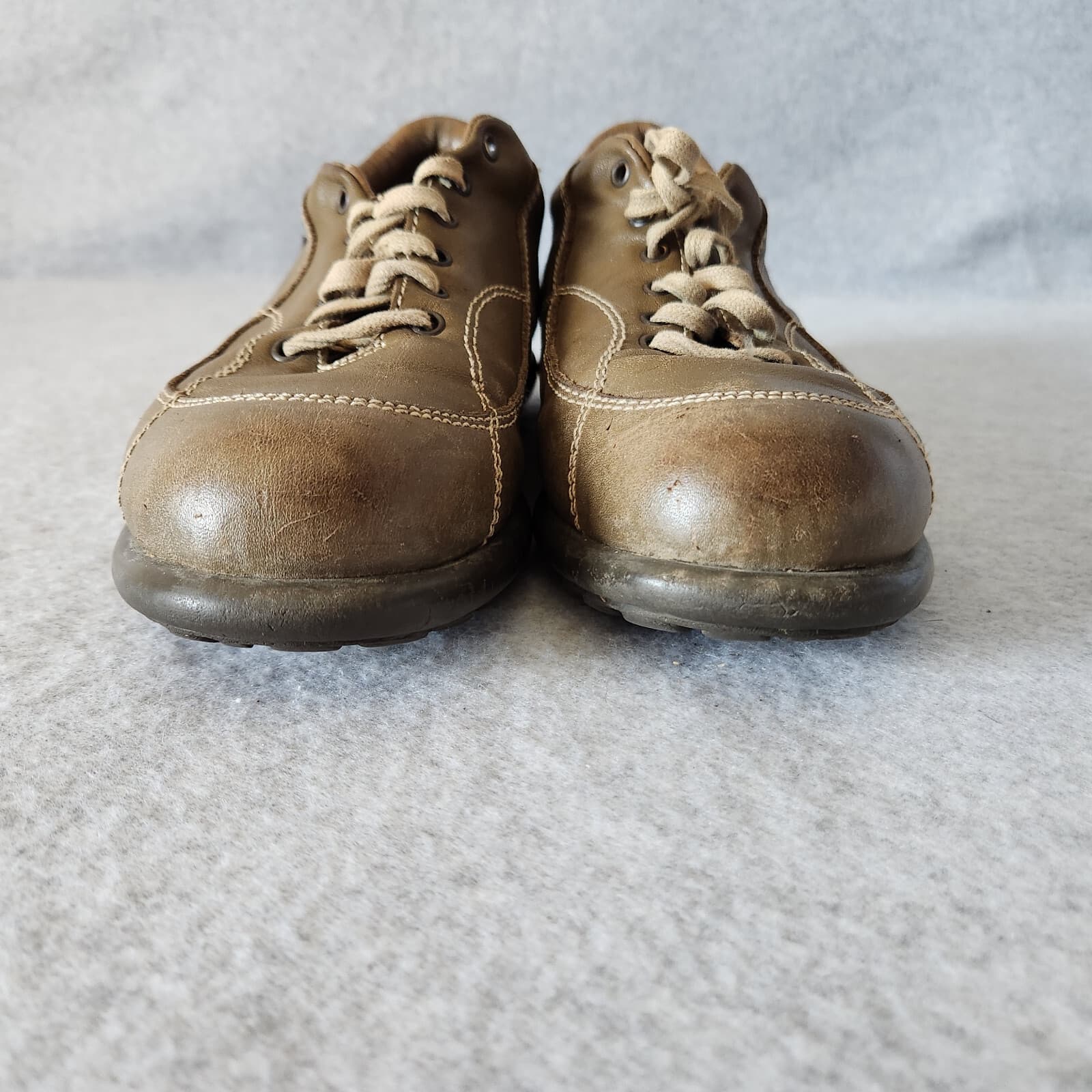 Camper Leather Comfort Sneakers Shoes Lace-Up Olive Green Women EU38 US7.5 - Thumbnail 7