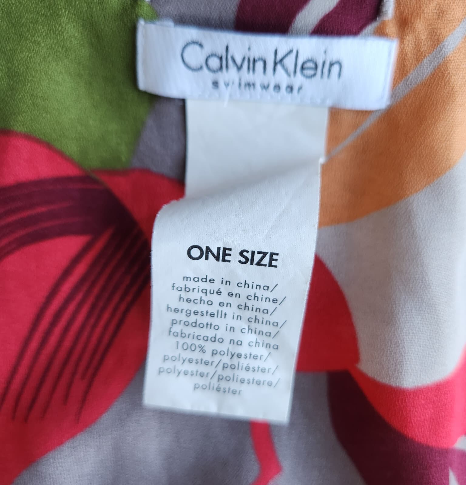 Calvin Klein Swimwear Tropical Floral Beach Cover-Up Tie-Waist Multicolor O/S - Thumbnail 9
