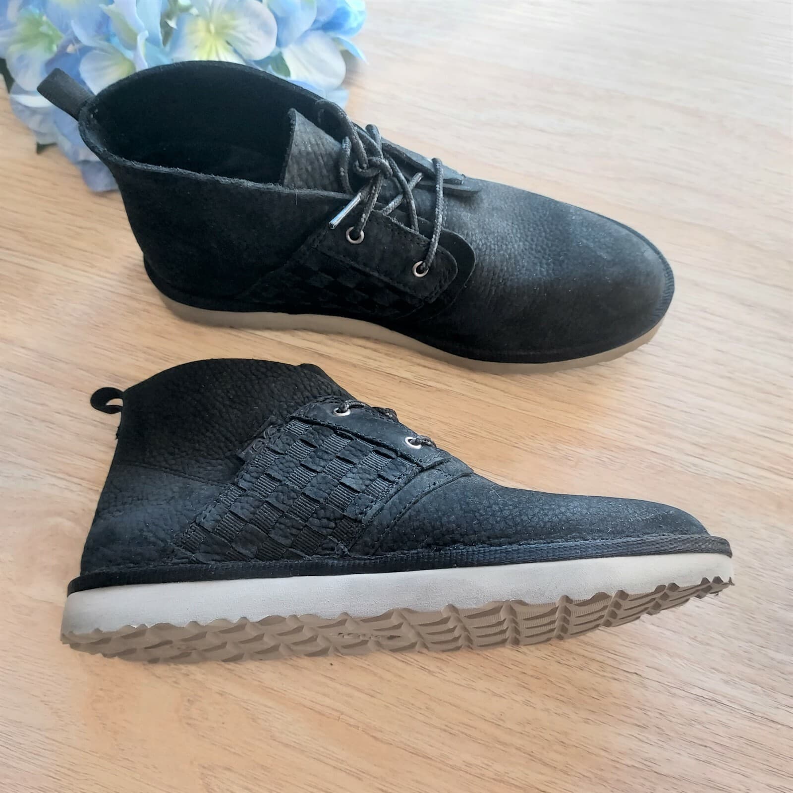 Teva Coromar Buffed Leather Suede Chukka Ankle Boots Lace-Up Black Women US6.5 - Thumbnail 2