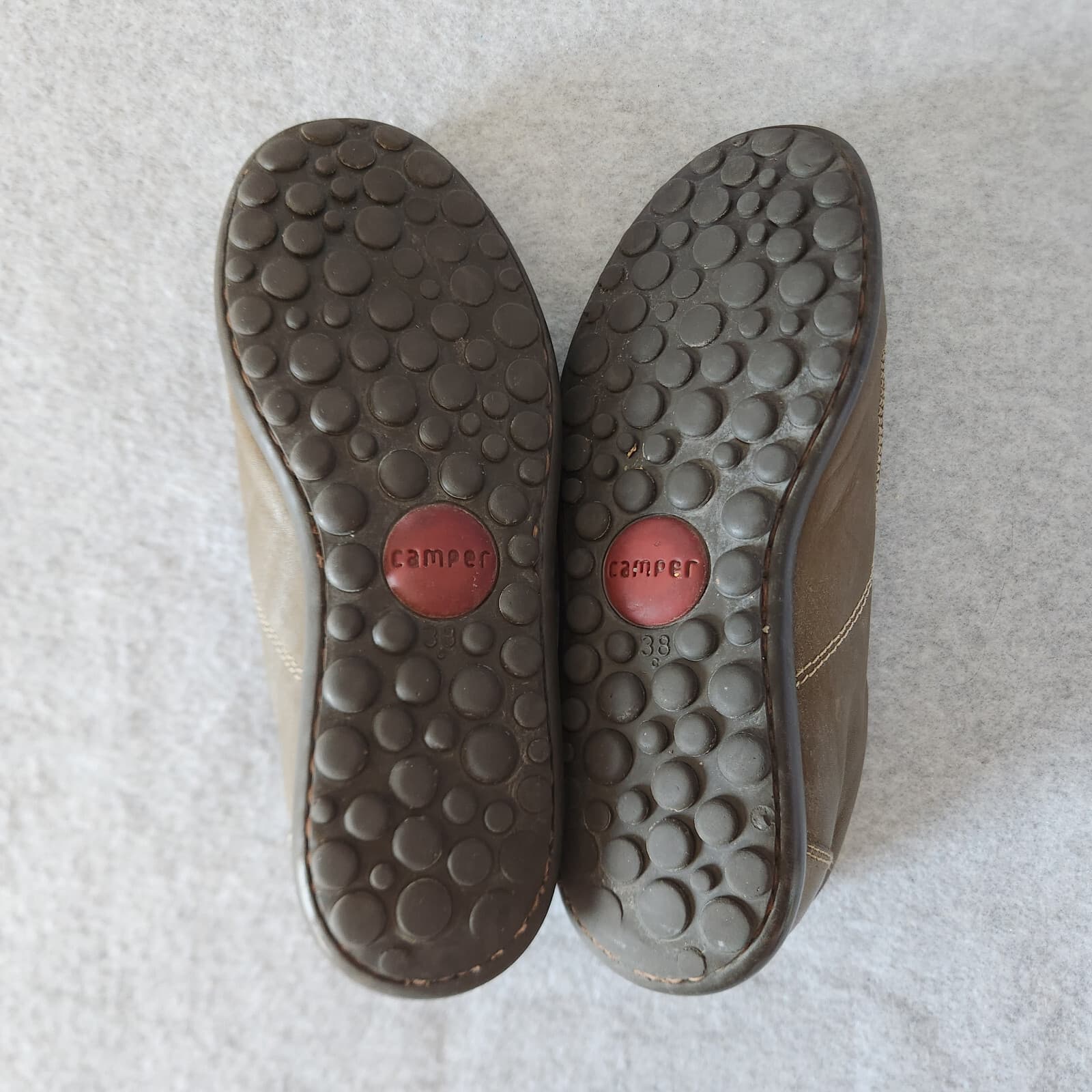 Camper Leather Comfort Sneakers Shoes Lace-Up Olive Green Women EU38 US7.5 - Thumbnail 5