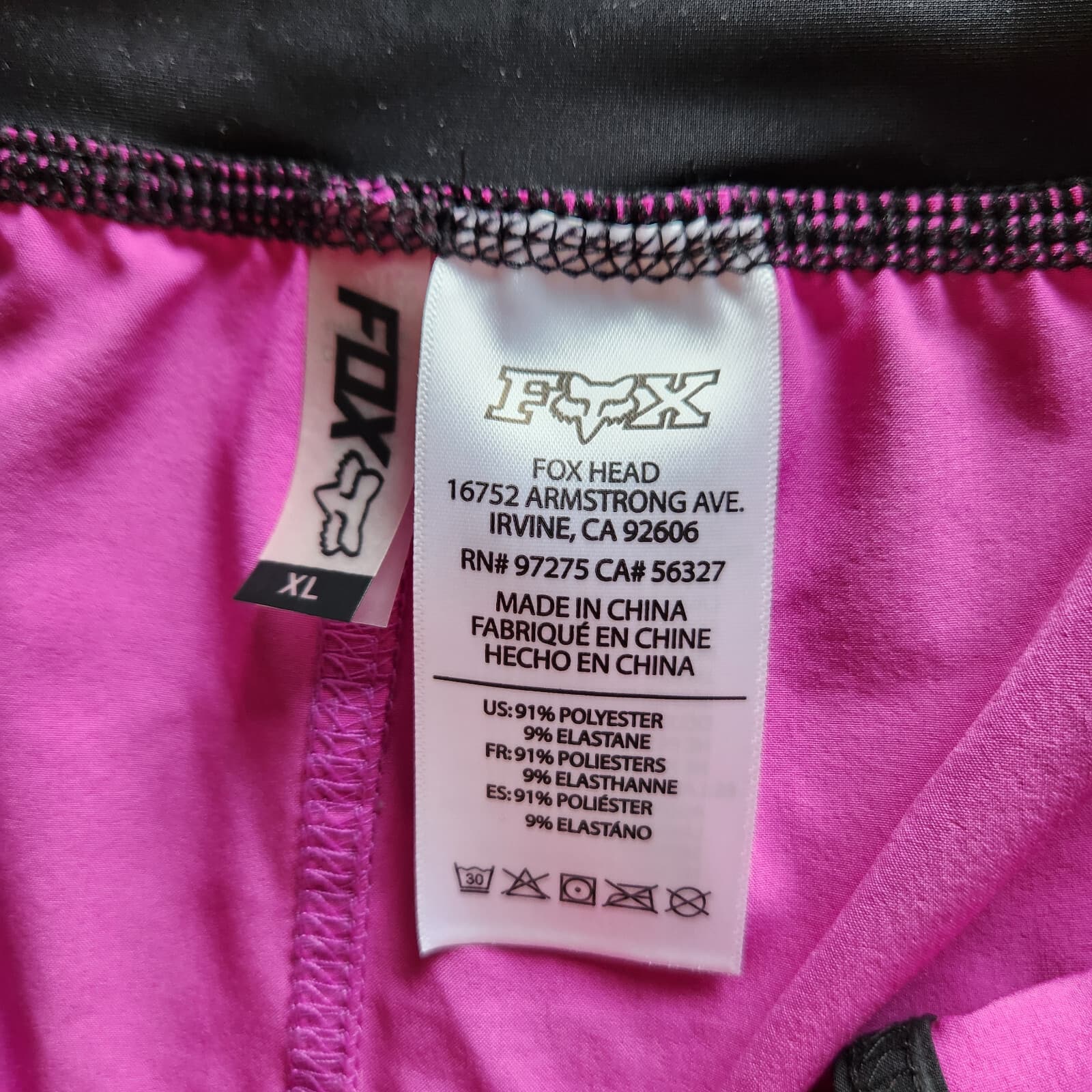 NWT FOX Head Athletic Meter Shorts Pull-On Zip-Pocket Berry Punch Women XL $49 - Thumbnail 8