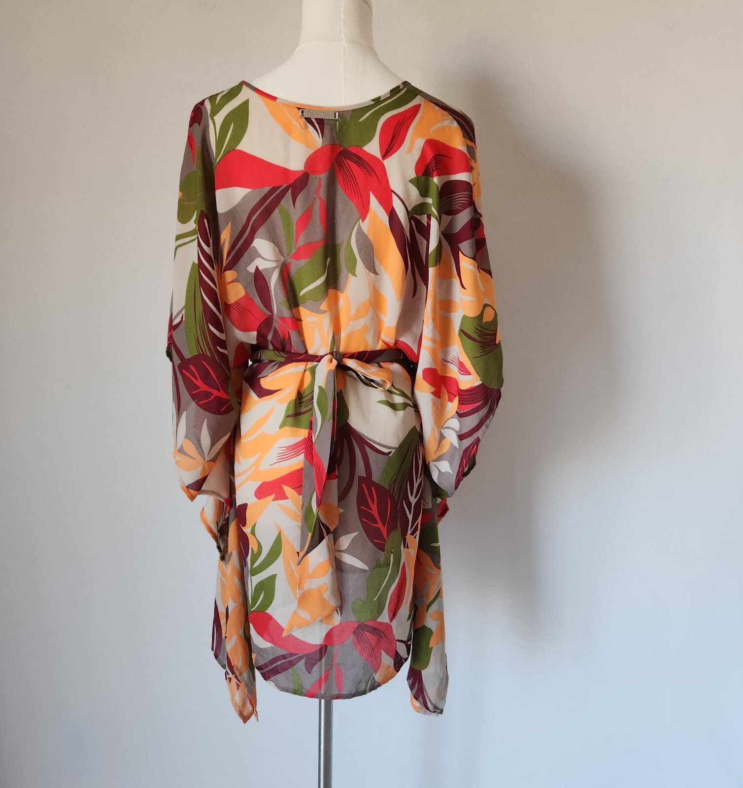 Calvin Klein Swimwear Tropical Floral Beach Cover-Up Tie-Waist Multicolor O/S - Thumbnail 6
