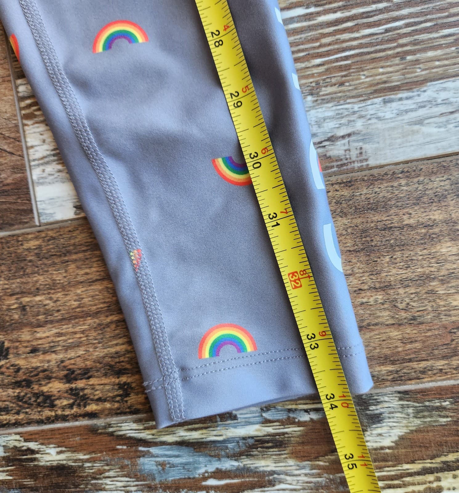 Beyond Yoga x Barre3 Rainbow Printed High Waist Legging Grey Sz.S Made in USA - Thumbnail 7