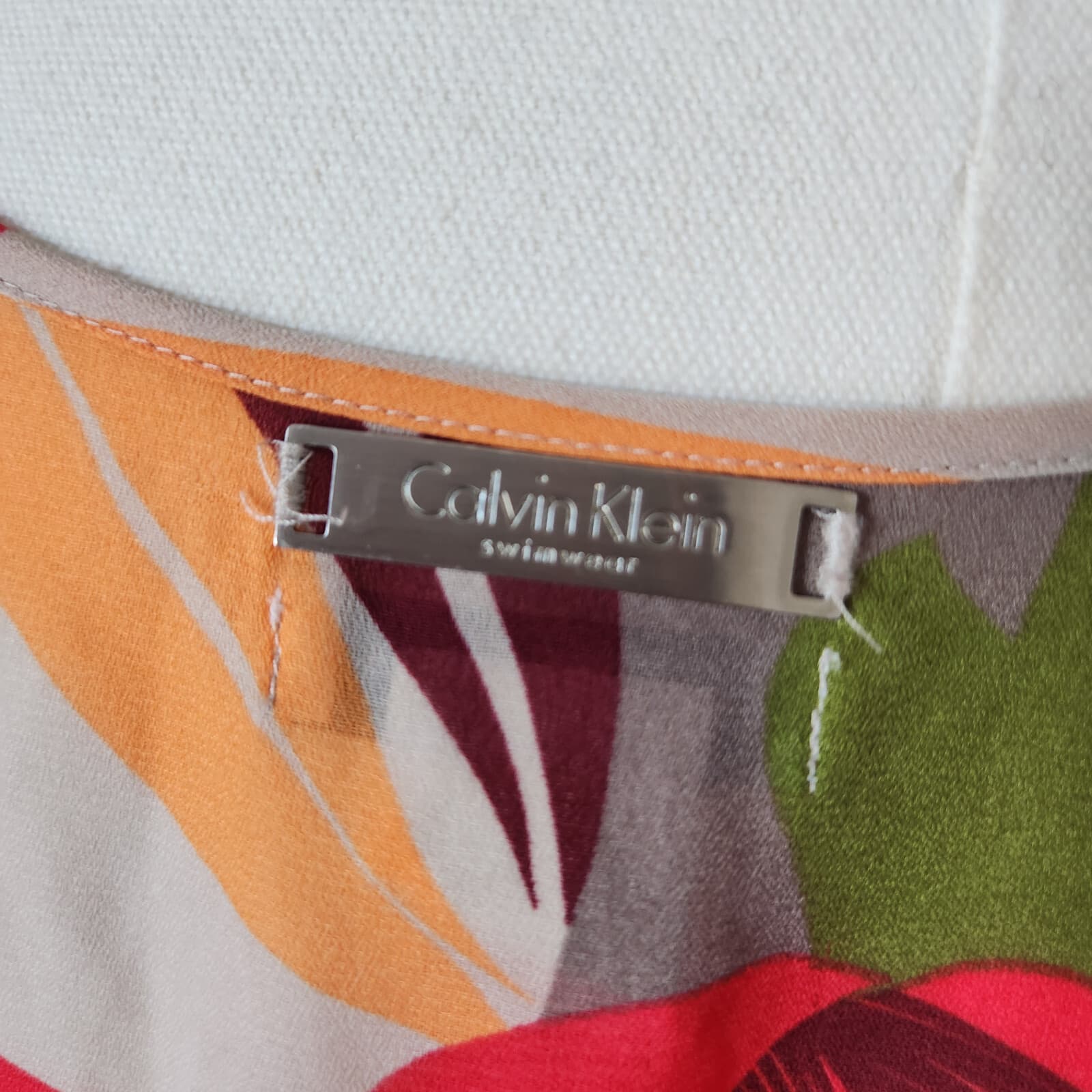 Calvin Klein Swimwear Tropical Floral Beach Cover-Up Tie-Waist Multicolor O/S - Thumbnail 7