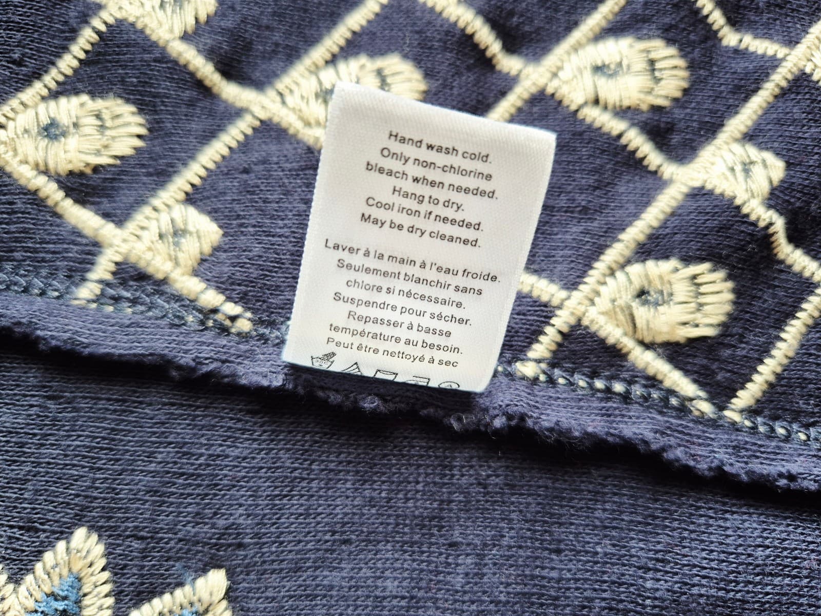 Coldwater Creek Sleeveless Embroidered Bohemian Drap Cardigan Vest Knit Blue XS - Thumbnail 12