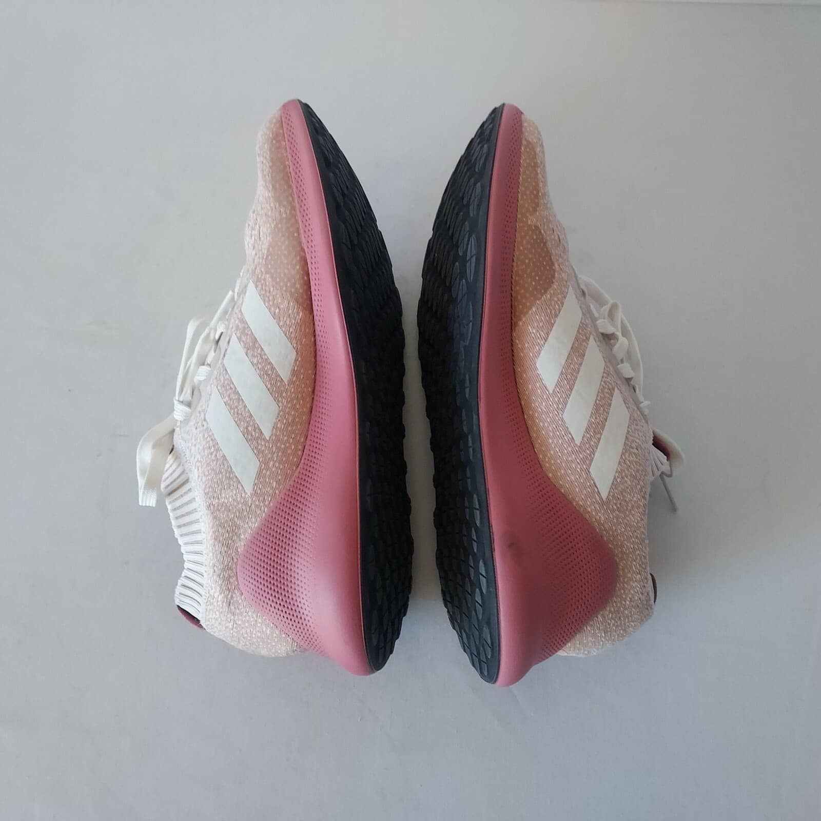 Adidas Pure Bounce Knit Running Shoes Sneaker Lace-Up Pink-White Women US10 - Thumbnail 5