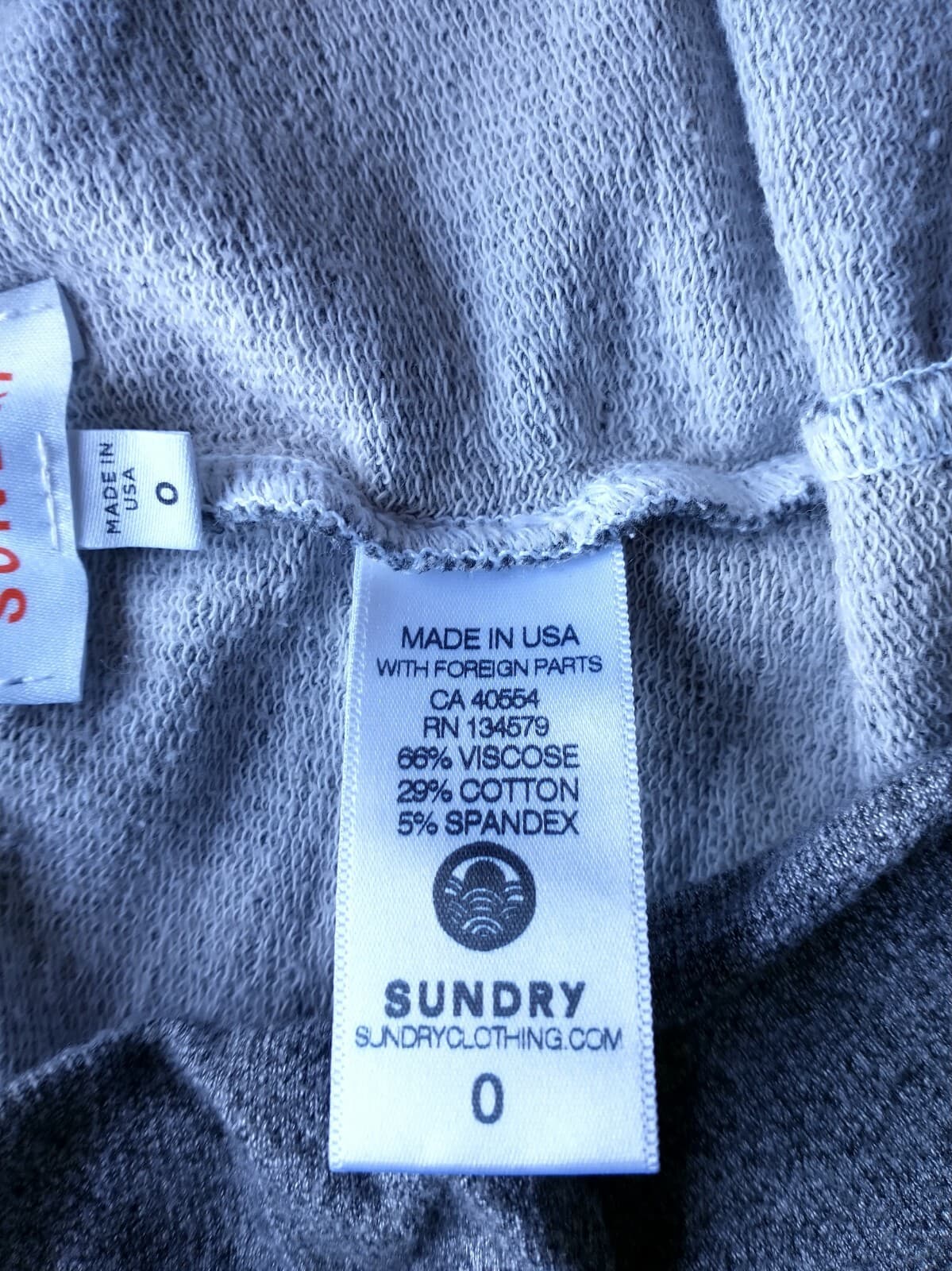 Sundry Women Yoga Pants Legging Pull-On Stripped Gray Viscose Sz.O Made in USA - Thumbnail 9