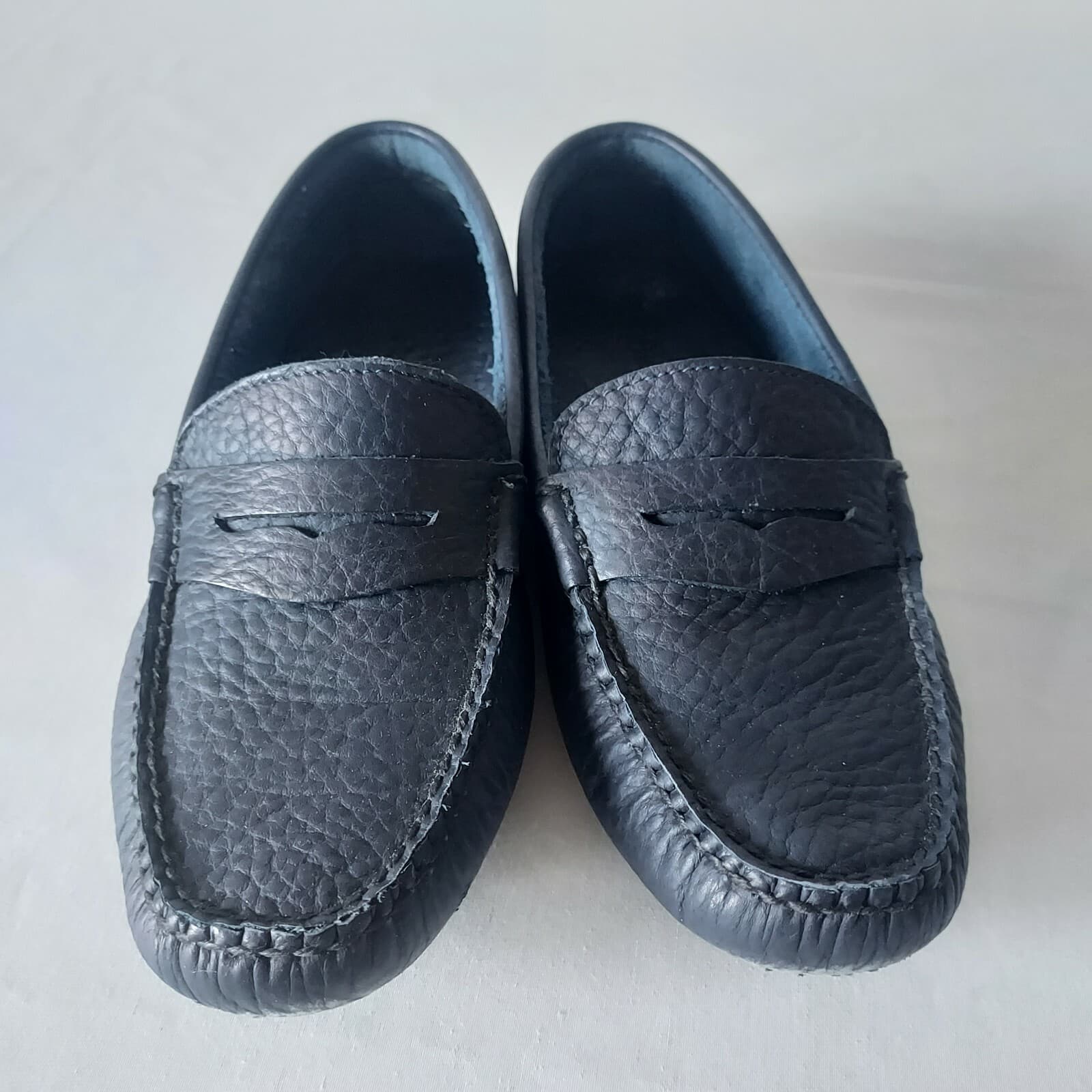 Brooks Brothers Pebbled Leather Penny Driving Loafer Slip-On Black Women US5.5M - Thumbnail 3