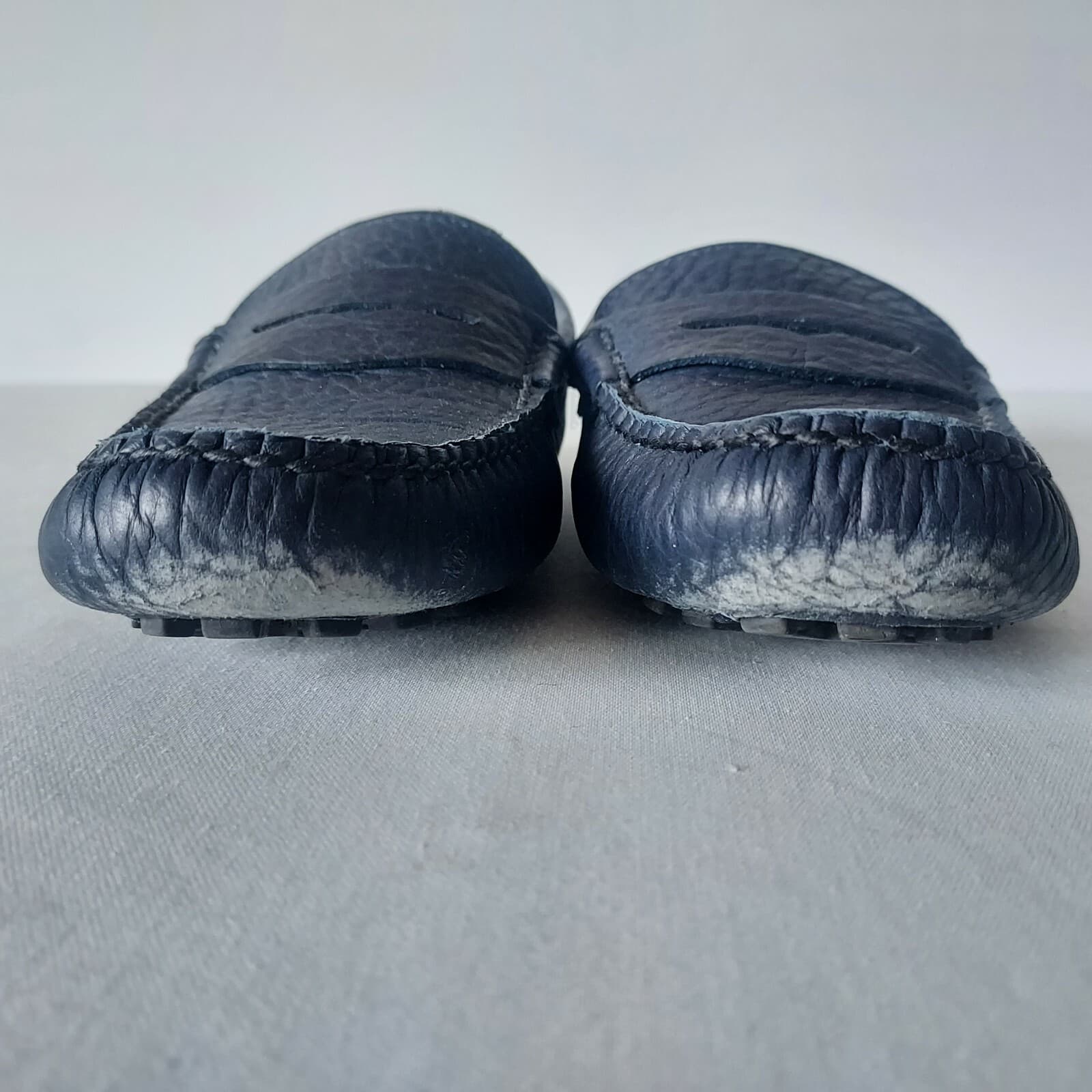 Brooks Brothers Pebbled Leather Penny Driving Loafer Slip-On Black Women US5.5M - Thumbnail 7
